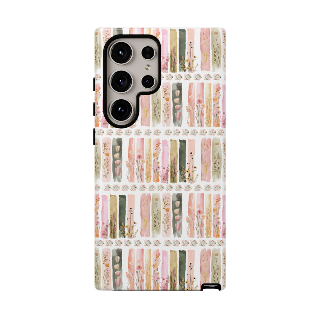 Pastel Brushstroke Floral Phone Case Soft Illusion Flower Design, Aesthetic Protective Cover, Feminine Style, Cute Gift for Her, Fits Most Models