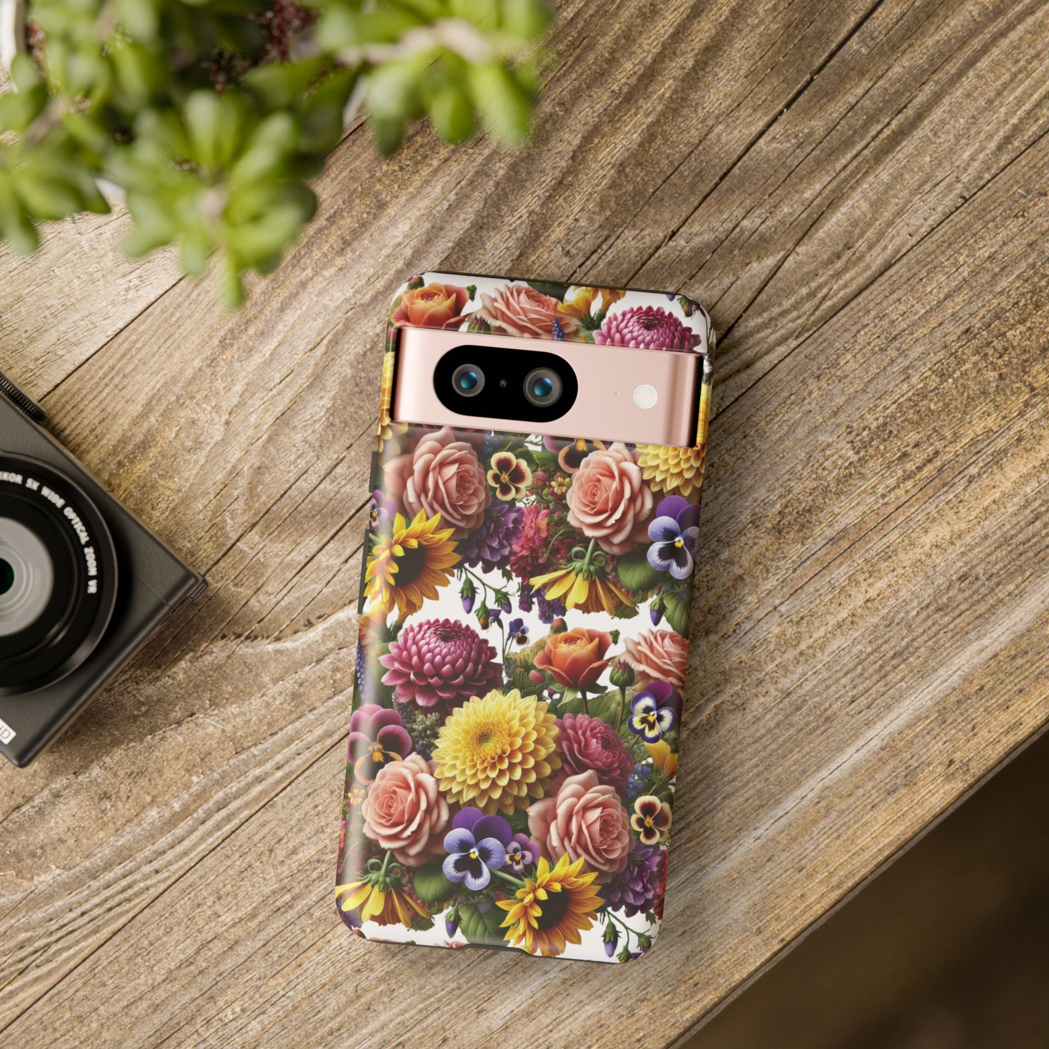 Floral Fall Phone Case for iPhone 16 15 14 13 12  21 23 Samsung, and Pixel | Stylish Protective Cover Gift for Her Perfect for Floral Lover