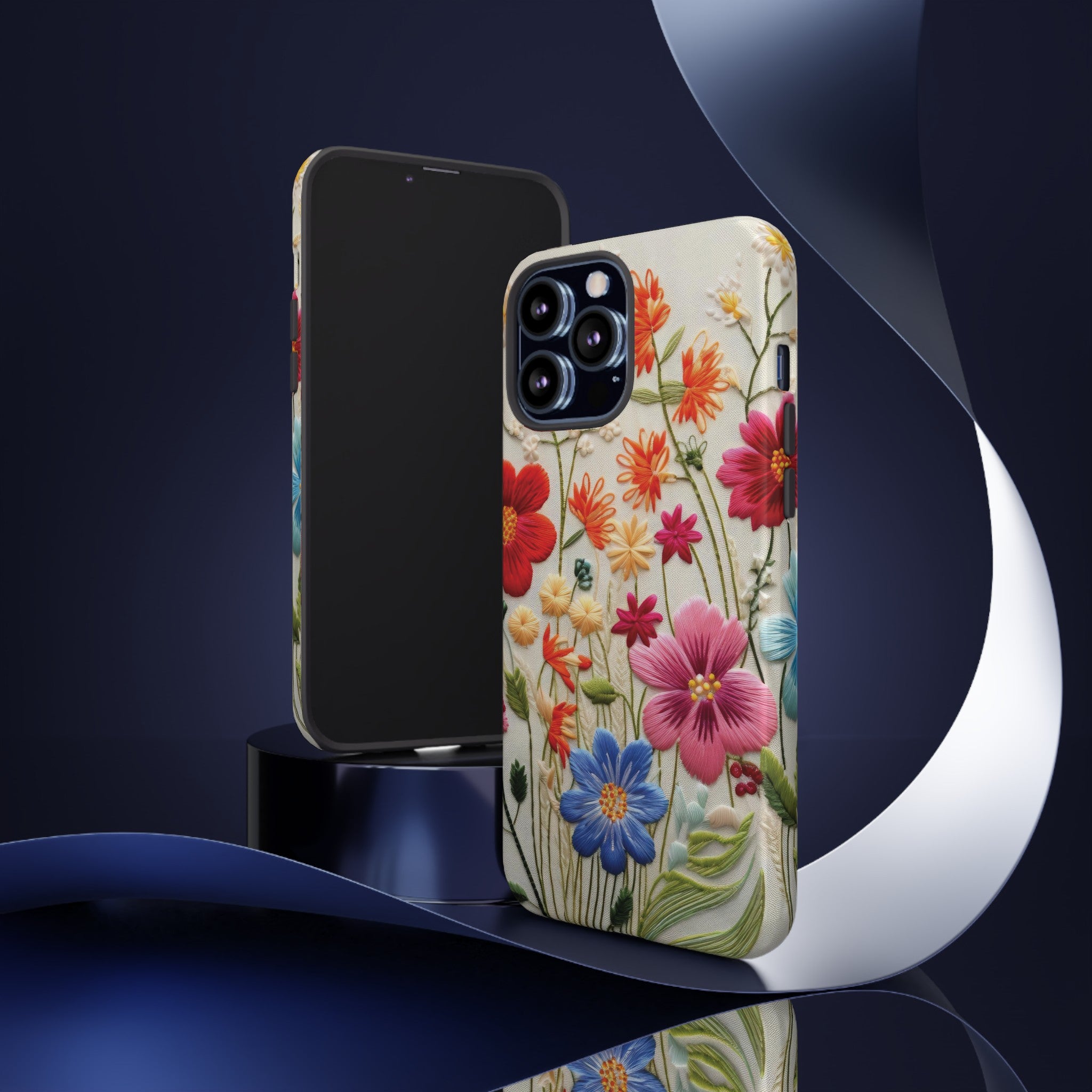 3D Floral Phone Case Elegant Faux Flower Durable for iPhone Samsung Smartphone iPhone 15, 14, 13 Samsung Gift for Mom