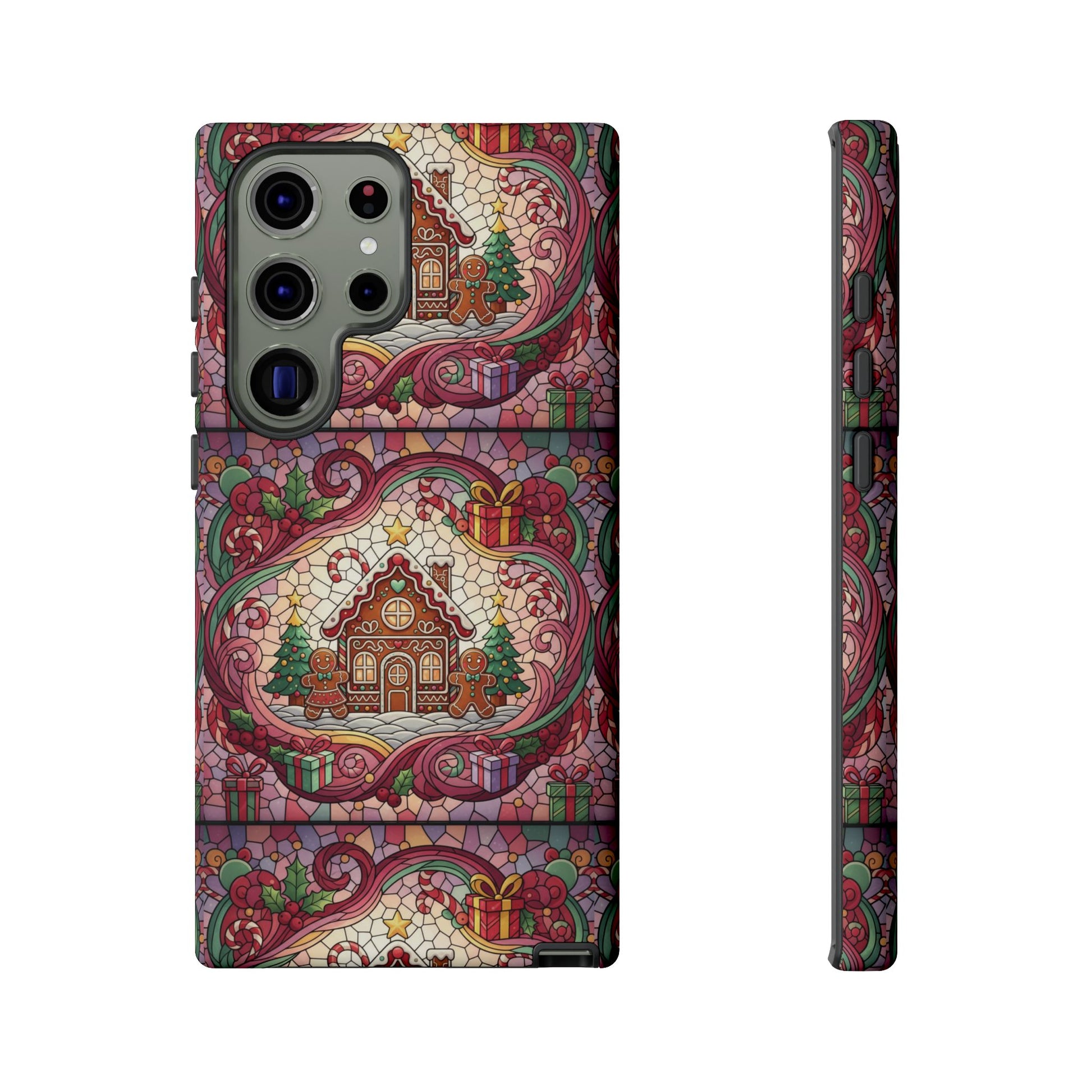 iPhone Case 17, 16  Gingerbread Stained Glass Tough Case Samsung perfect phone case