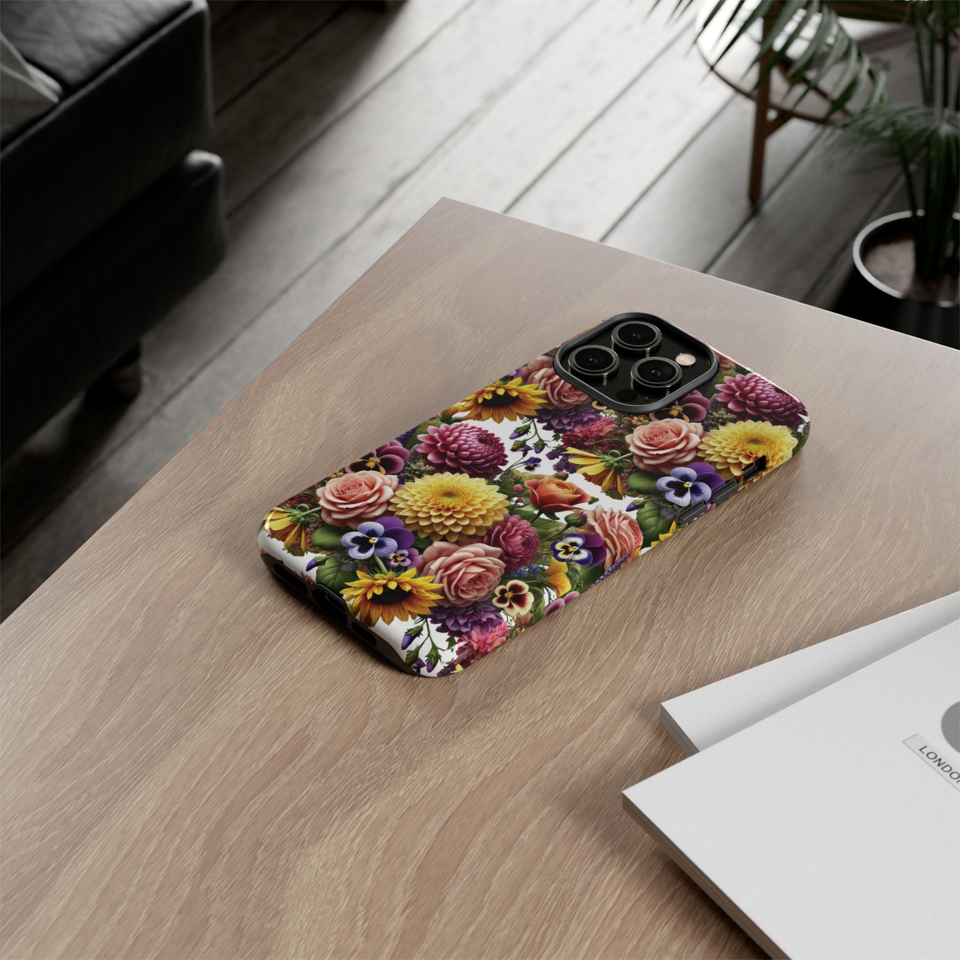 Floral Fall Phone Case for iPhone 16 15 14 13 12  21 23 Samsung, and Pixel | Stylish Protective Cover Gift for Her Perfect for Floral Lover