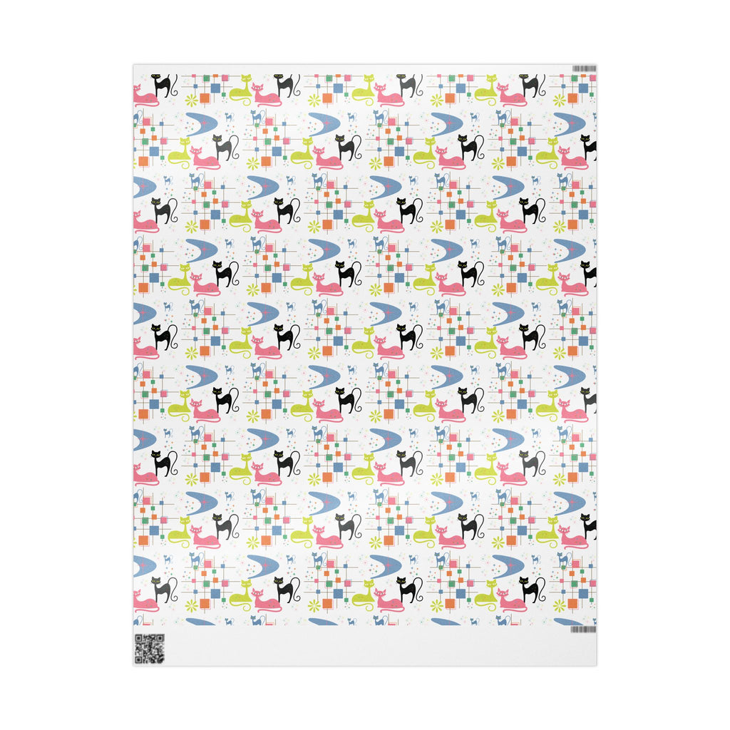 Atomic Kitty Retro Wrapping Paper — Retro Cat Gift Wrap