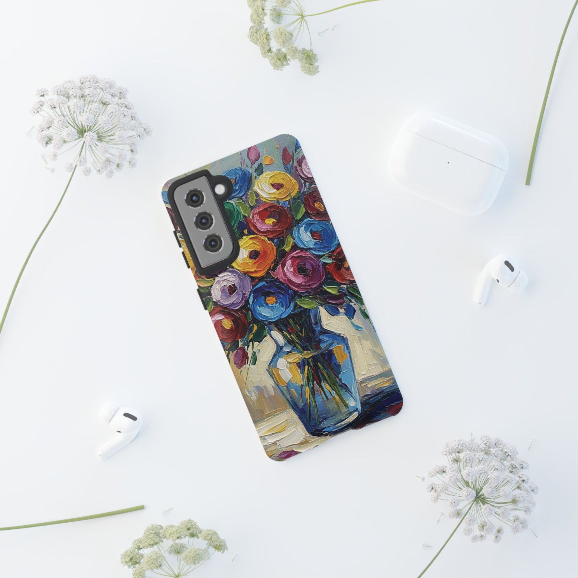 Floral Luxury Oil Painting Illusion Tough Case — Floral Art Phone Case for Art Lovers