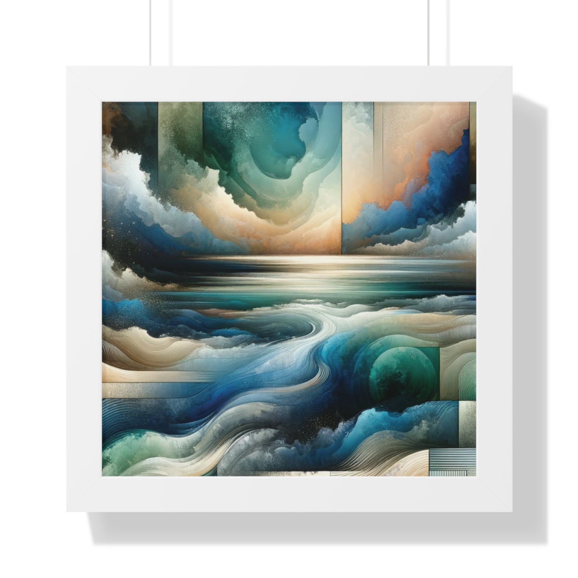 Contemporary Elegance Abstract Modern Art Framed Canvas Print Wall Classic Encased in Black, White, or Walnut Frames with Durable Acrylic Protection Ready to Hang Timelessly Crafted..