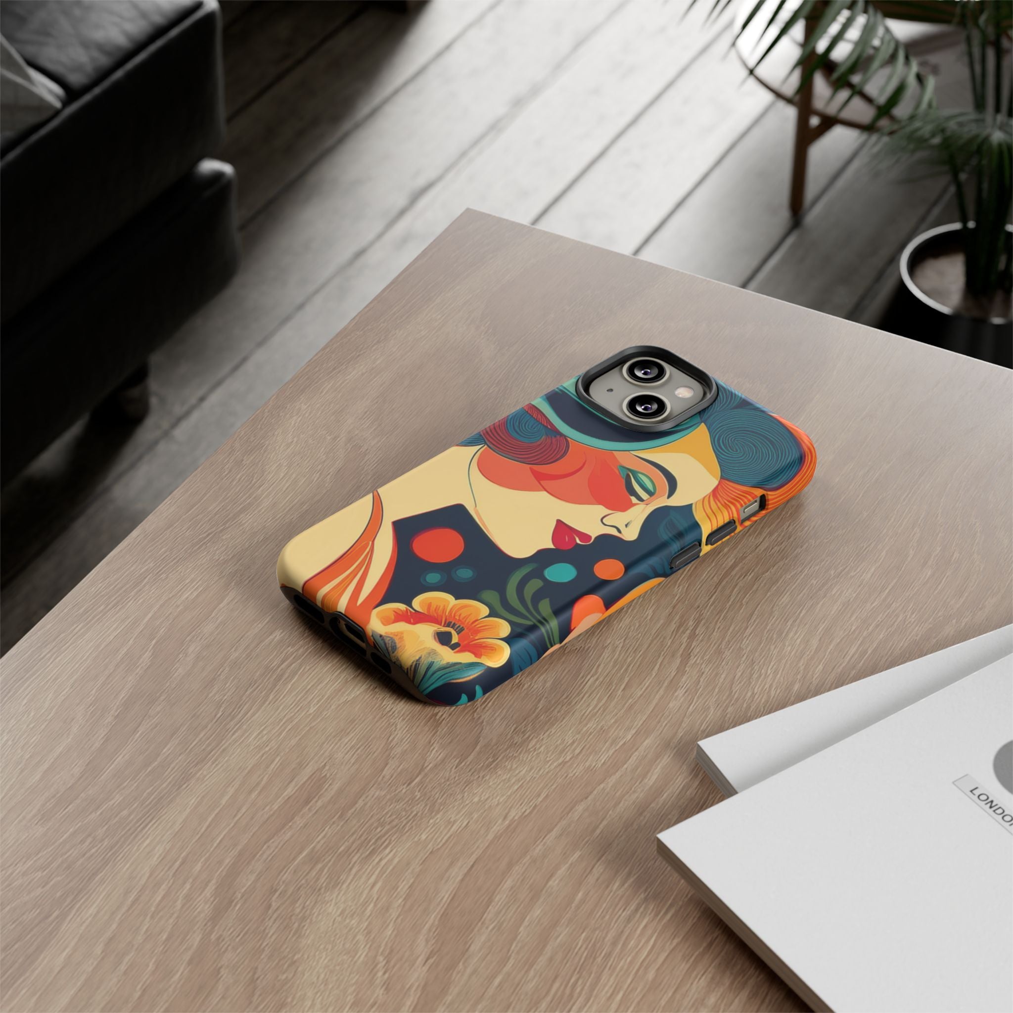 Coque de Téléphone Esthétique Années 50 Rétro Design d'Inspiration Vintage aux Couleurs Pastel Housse Style Mid-Century pour Modèles iPhone et Samsung Galaxy