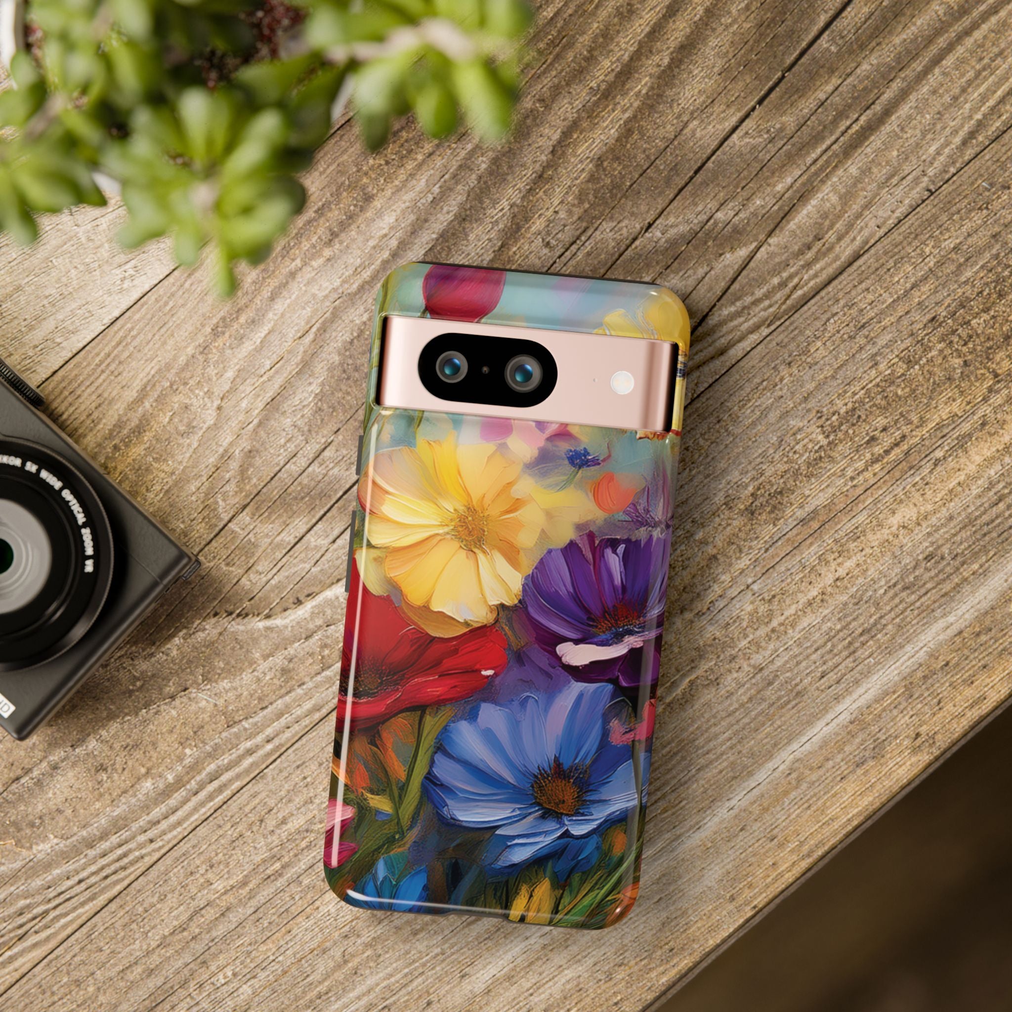 Bold Wildflower Phone Case Bright Hand-Painted Floral Art Vibrant Botanical Design for iPhone & Samsung | Trendy Nature Lover Gift Phone  Galaxy