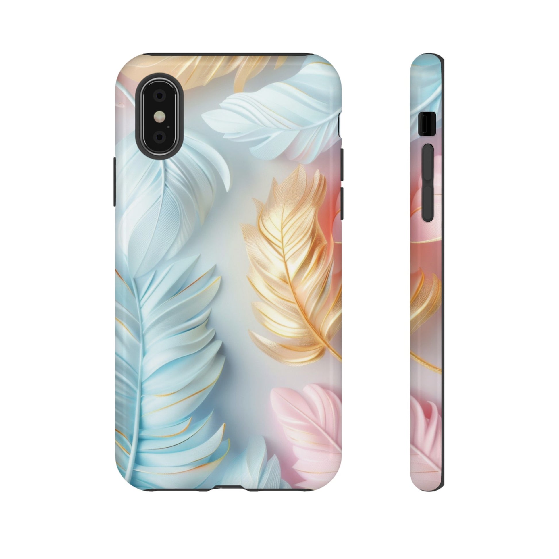 Pastel Feathers Protective Phone Case Gift for Her Phone 15, Samsung iPhone Samsung Gift for Her Case iPhone 15, Samsung iPhone Samsung Accessory Gift for Her