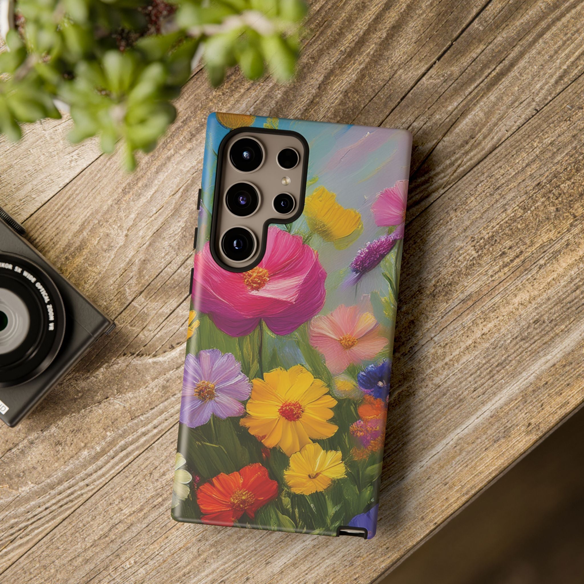 Vibrant Wildflower Painting Phone Case Hand-Painted Floral Art Design | Bright Nature-Inspired Cover | Perfect Gift for Flower Lovers iPhone & Galaxy