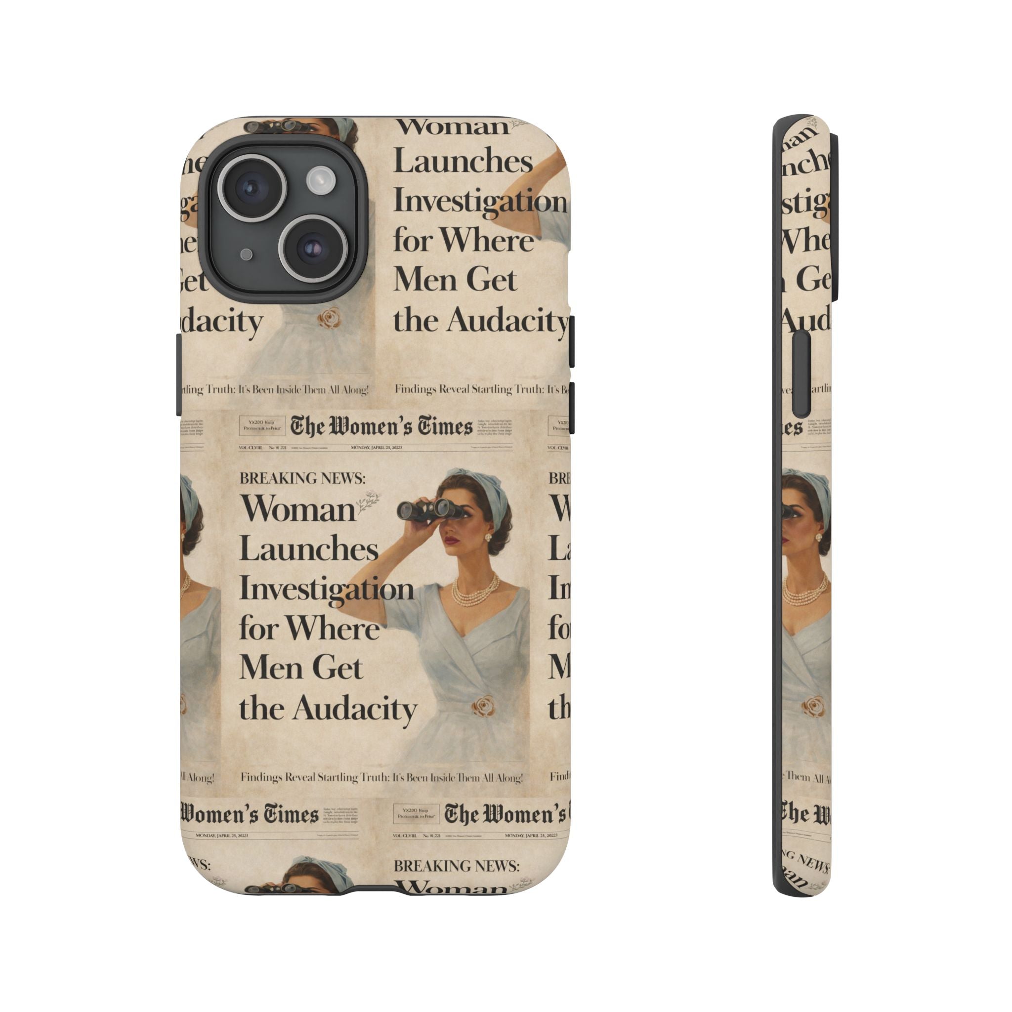 Funny Vintage Sarcastic Women Phone Case | Retro Sarcasm Text Design