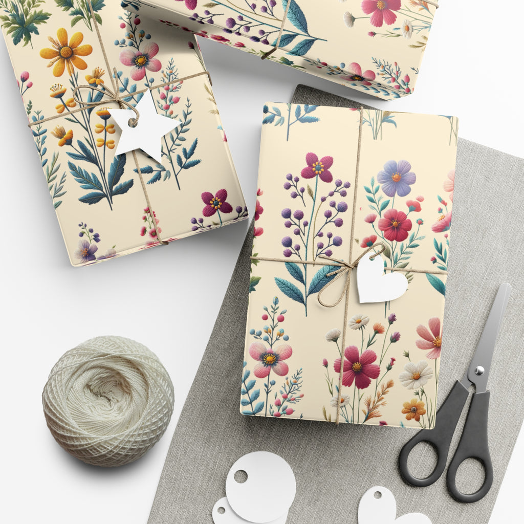 Best Beautiful Wildflower Wrapping Paper Vibrant Floral Patterns on Premium Quality Paper for All Occasions Perfect for Birthdays, Weddings, and Special Celebrations Mother's Day, Christmas - MRSBYVALLE
