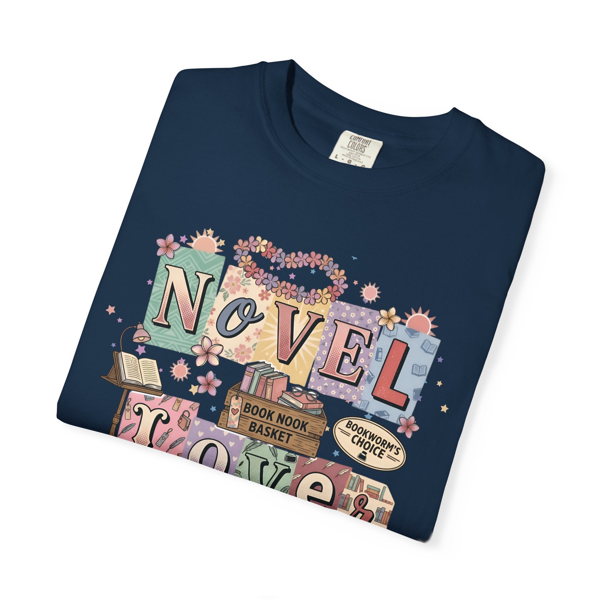 Novel Lover Reader T-Shirt — Book Lover Tee for Her Romantic
