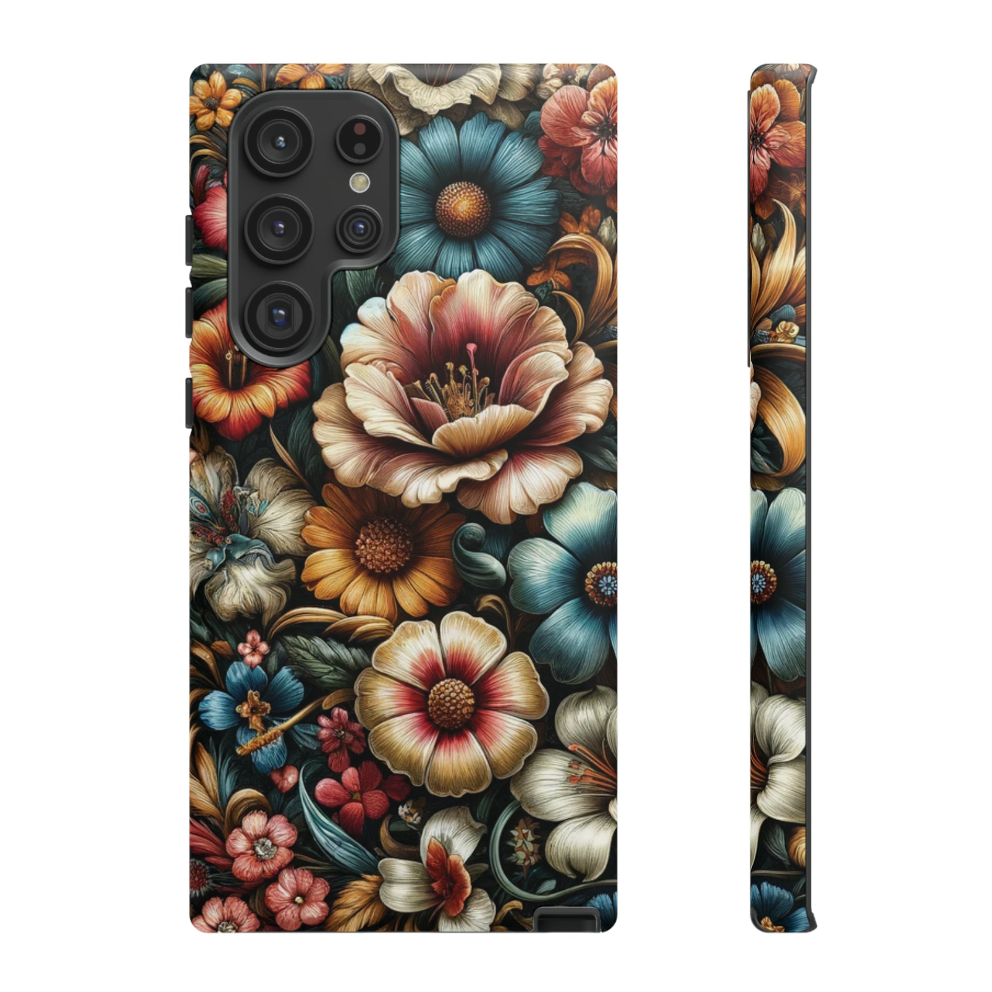 Pastel Floral Design Luxury Phone Tough Case Floral Elegant Durable Stylish for Modern Devices iPhone 15, Samsung iPhone Samsung Accessory Gift for Her.