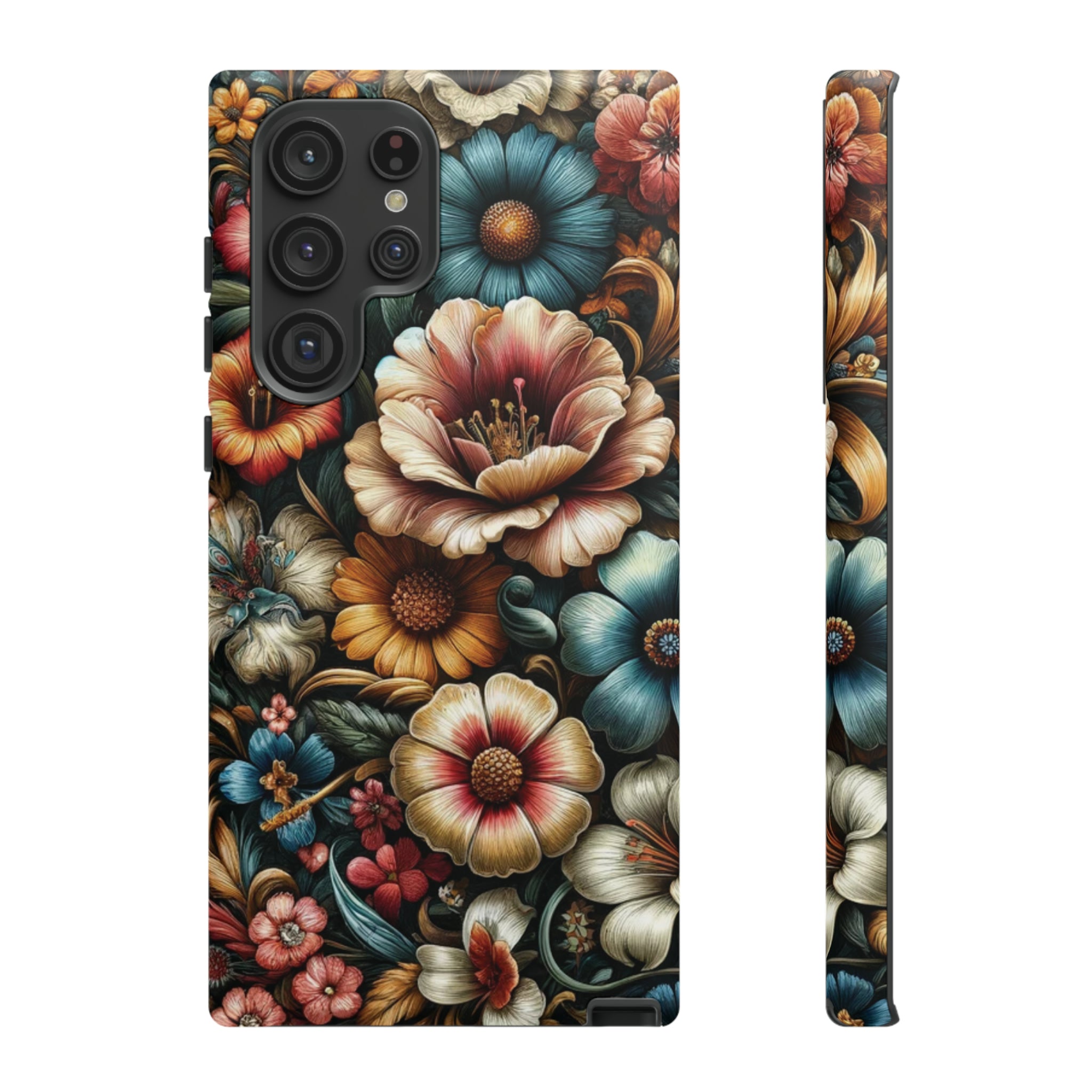 Pastel Floral Design Luxury Phone Tough Case Floral Elegant Durable Stylish for Modern Devices iPhone 15, Samsung iPhone Samsung Accessory Gift for Her.