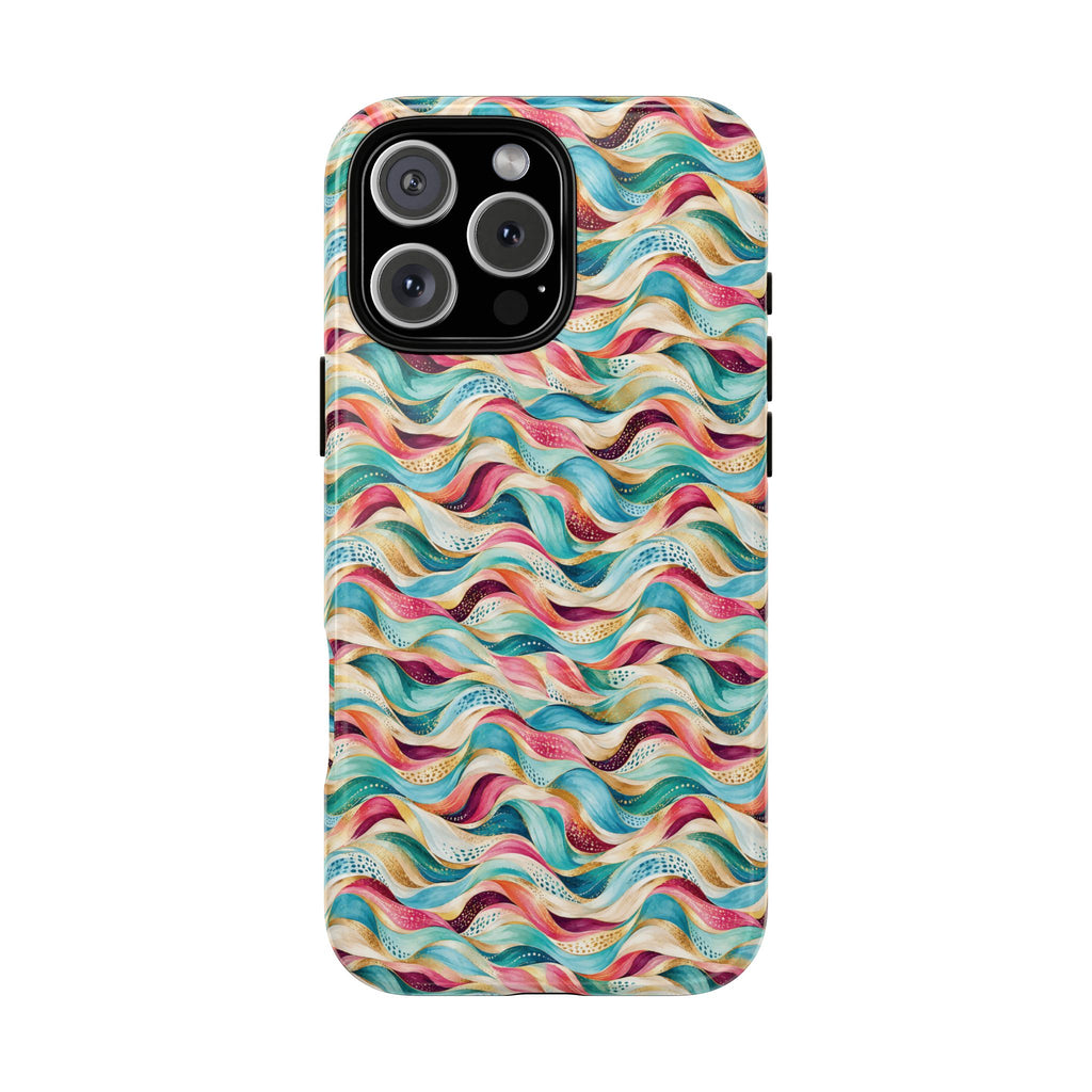 Colorful Wave MagSafe Tough Phone Case