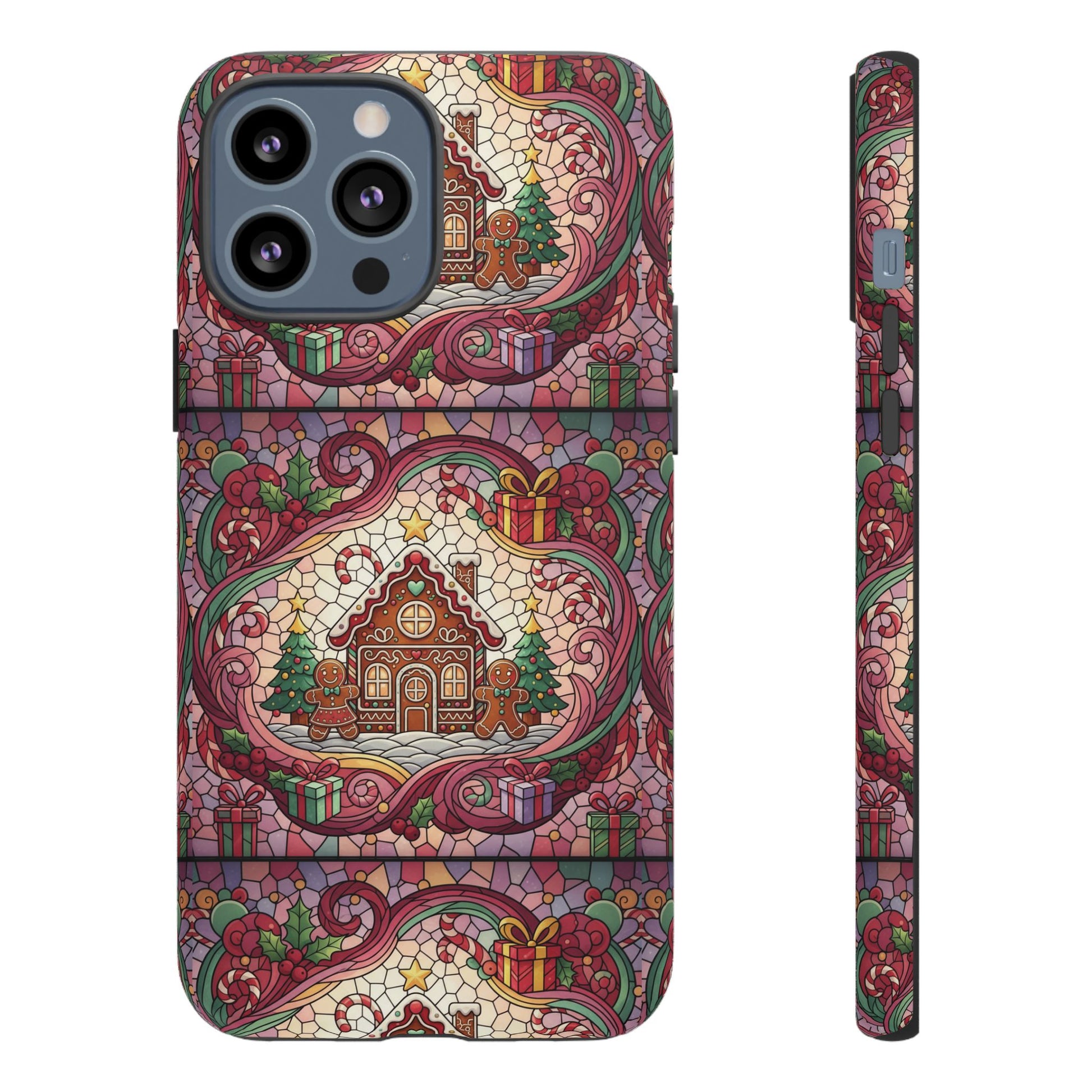 iPhone Case 17, 16  Gingerbread Stained Glass Tough Case Samsung perfect phone case