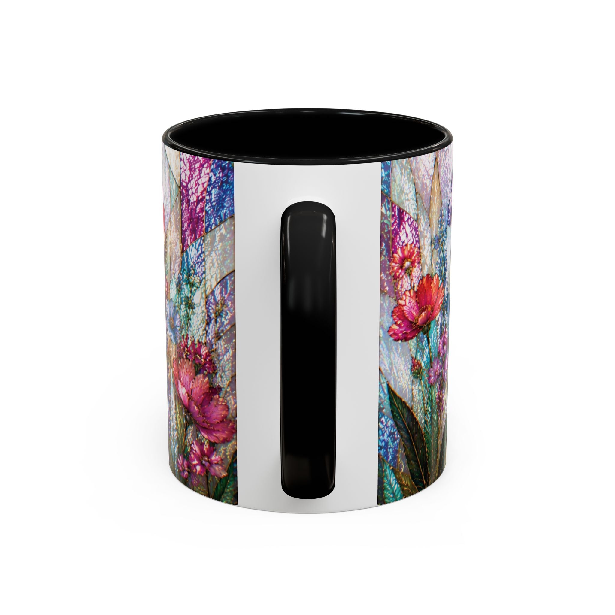 Wildflower Watercolor Coffee Mug Vibrant Wildflower Accent 11/15oz Stain Glass Illusion