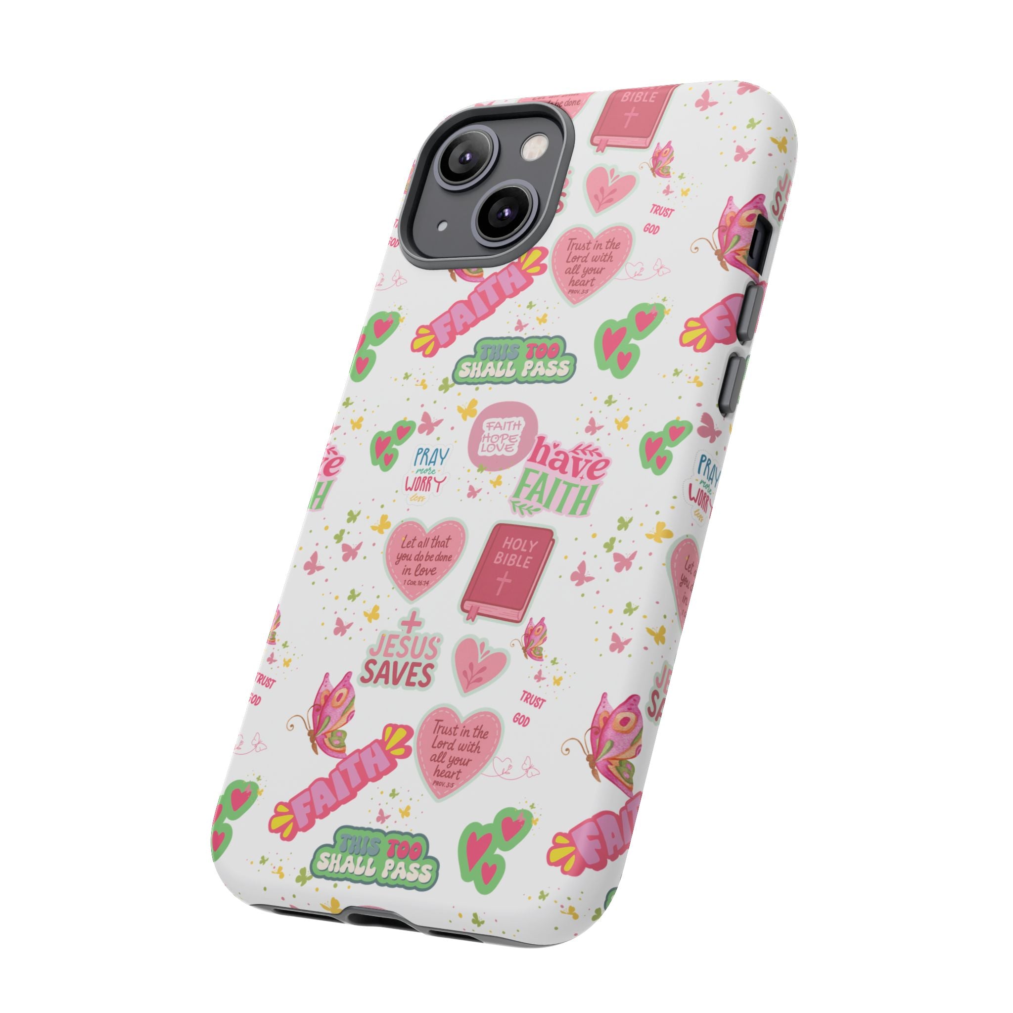 Carry Your Faith Everywhere | Christian Tough Phone Case with Bible Verse or Affirmation | Protective, Inspirational Gift for Christians