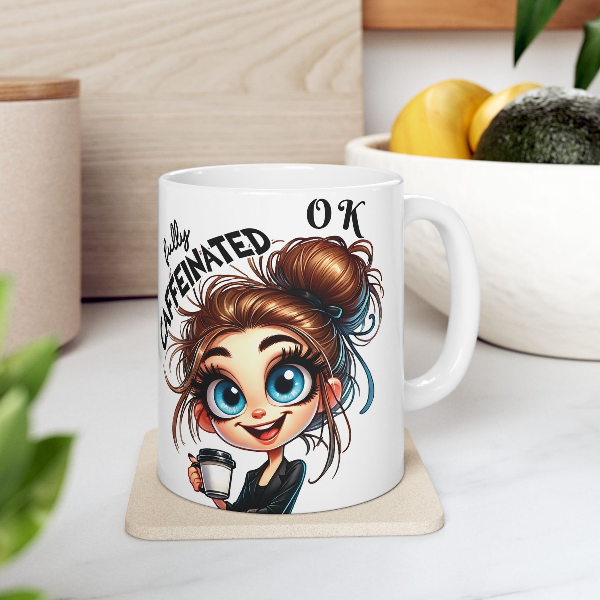 Funny Sarcastic Coffee Mug Not Before My Coffee, OK Fully Caffeinated' | Novelty Gift for Coffee Lovers, Office, Home | 11oz & 15oz Cup for Mom