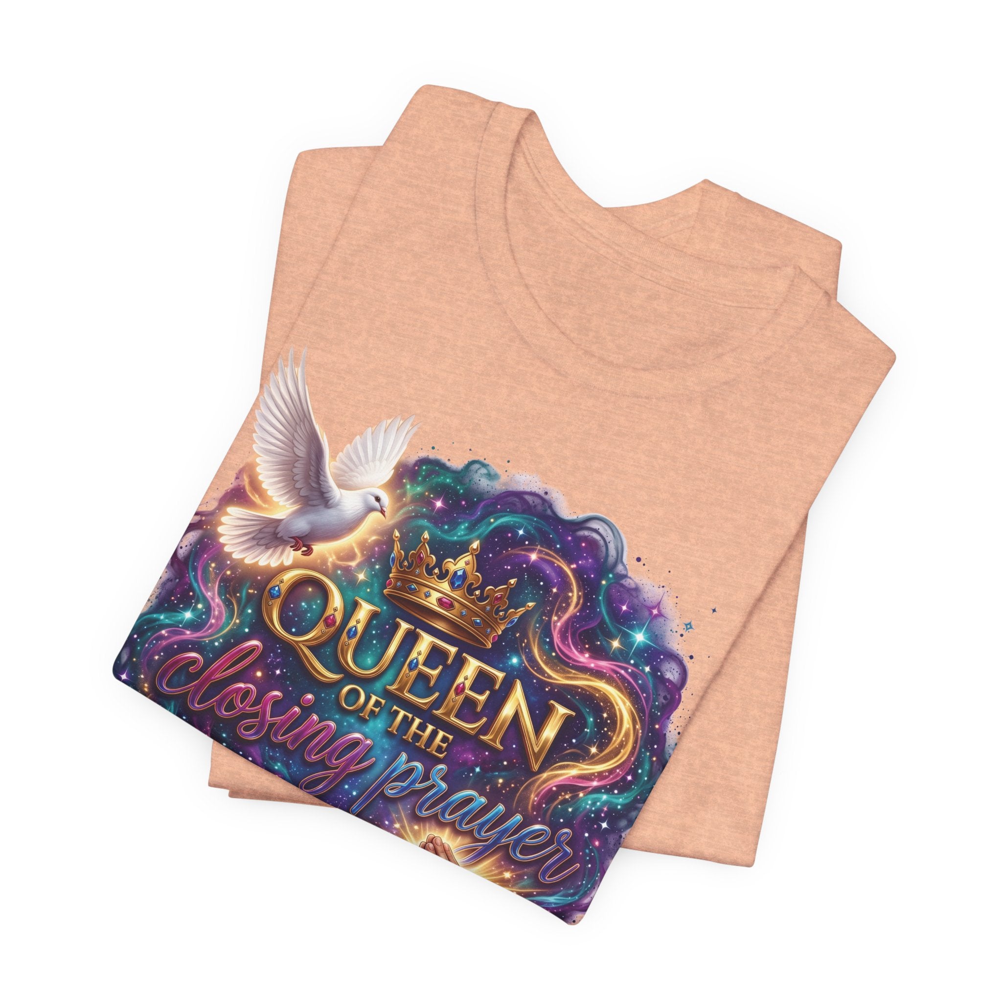 Queen of the Closing Prayer Christian T-Shirt | Funny Church Shirt for Women | Faith-Based Graphic Tee