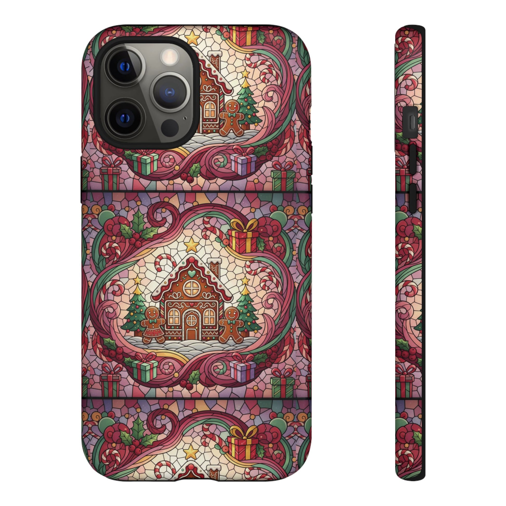 iPhone Case 17, 16  Gingerbread Stained Glass Tough Case Samsung perfect phone case