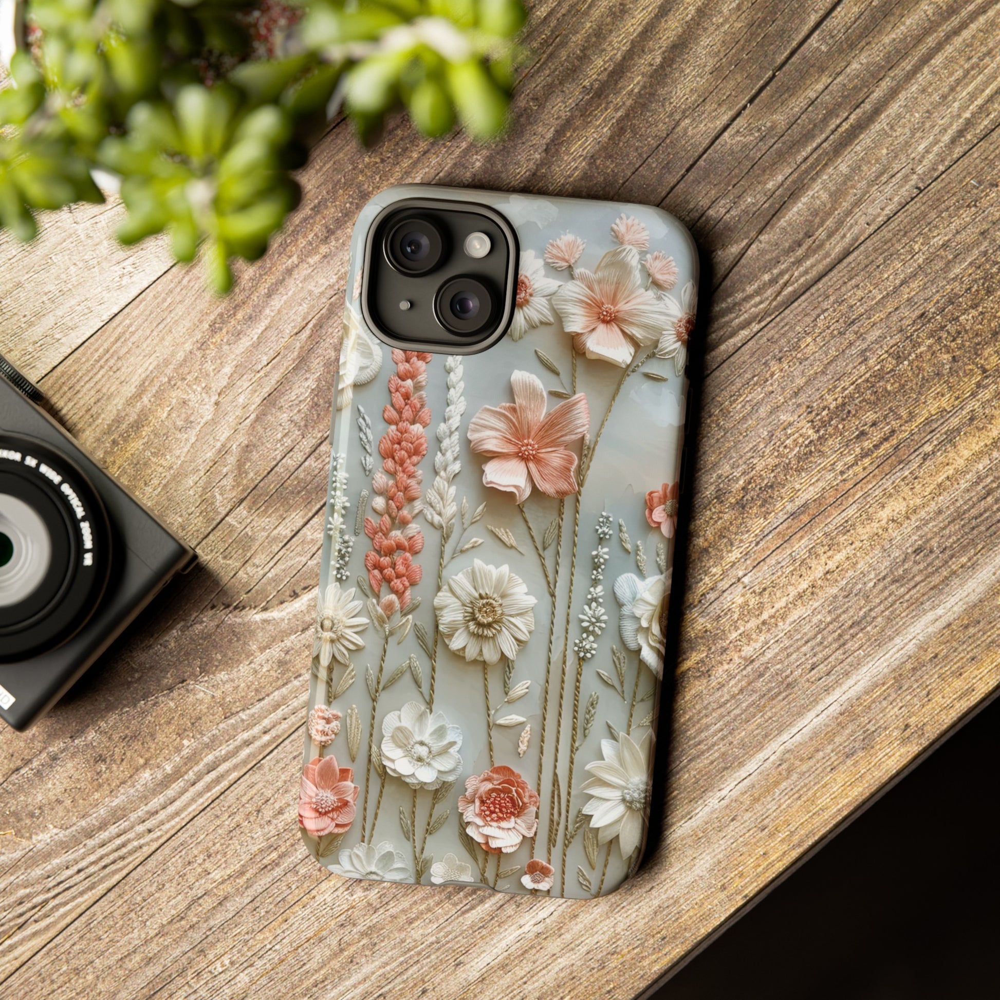 Pastel Wildflowers Protective Phone Case Gift for Her Phone 15, Samsung iPhone Samsung Gift for Her Case iPhone 15, Samsung iPhone Samsung Accessory Gift for Her