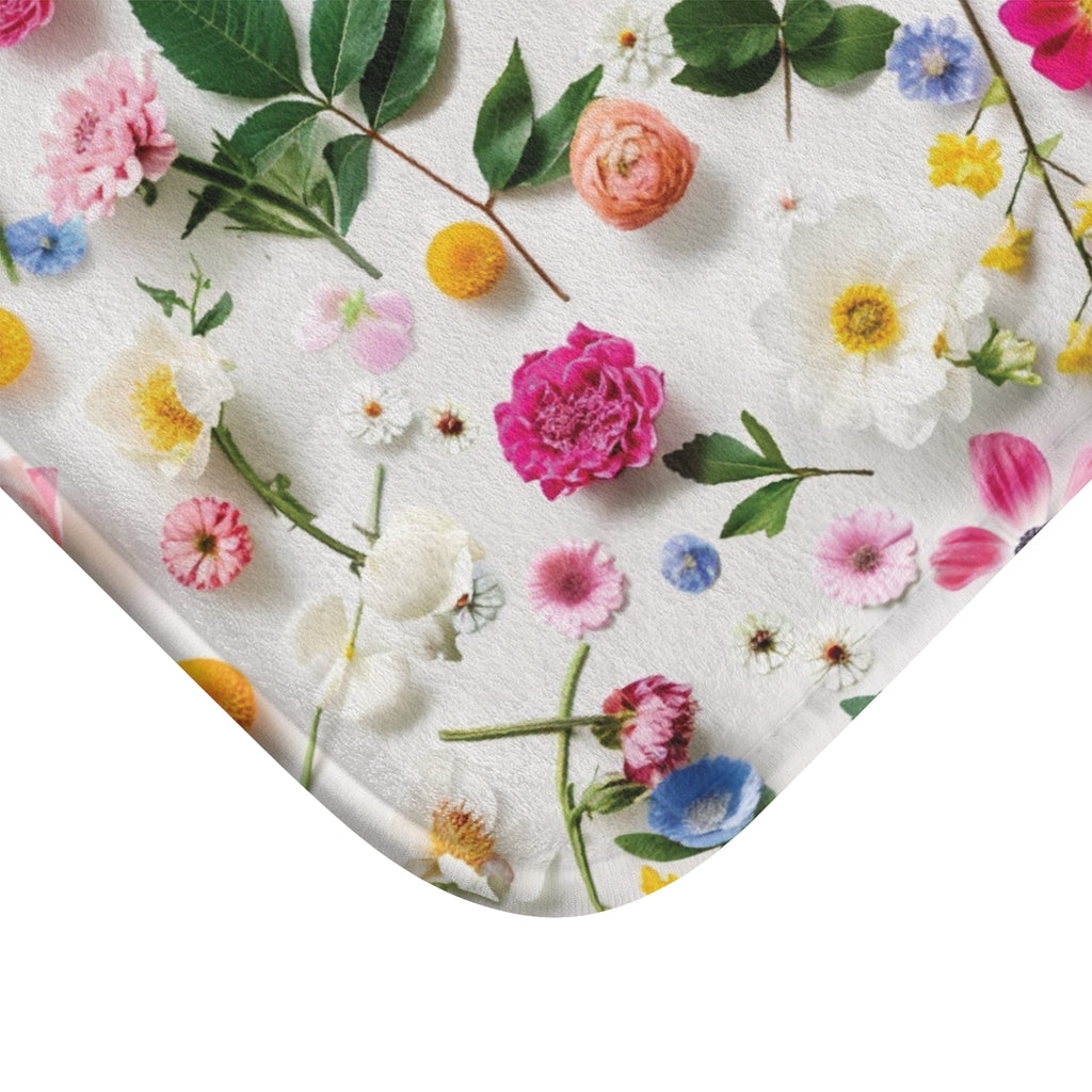 Wildflowers Bright Floral Bathmat – A Soothing Blend of Calming Lavender Flowers to Add Comfort, Beauty, and Serenity to the Most Private Room in Your Home