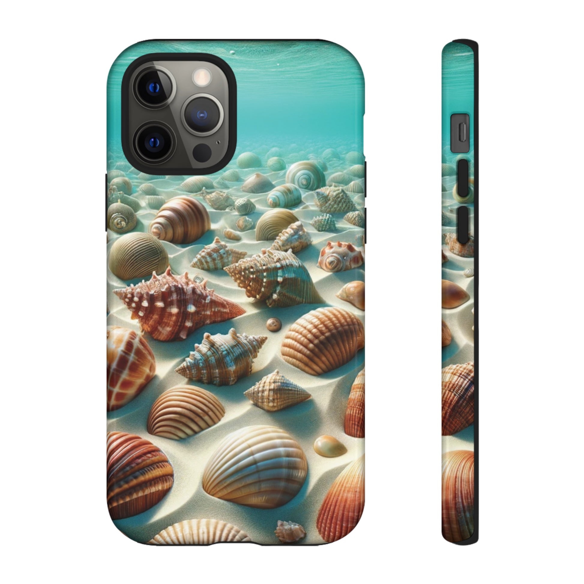 Plush Ocean Bliss Turquoise Seashell Ocean Beach View Protective Phone Case Gift for Her Phone 15, Samsung iPhone Samsung Gift for Her Case iPhone 15, Samsung iPhone Samsung Accessory Gift for Her.