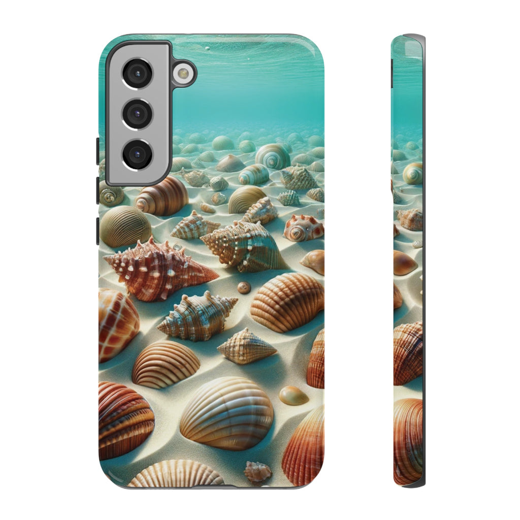 Plush Ocean Bliss Turquoise Seashell Ocean Beach View Protective Phone Case Gift for Her Phone 15, Samsung iPhone Samsung Gift for Her Case iPhone 15, Samsung iPhone Samsung Accessory Gift for Her.