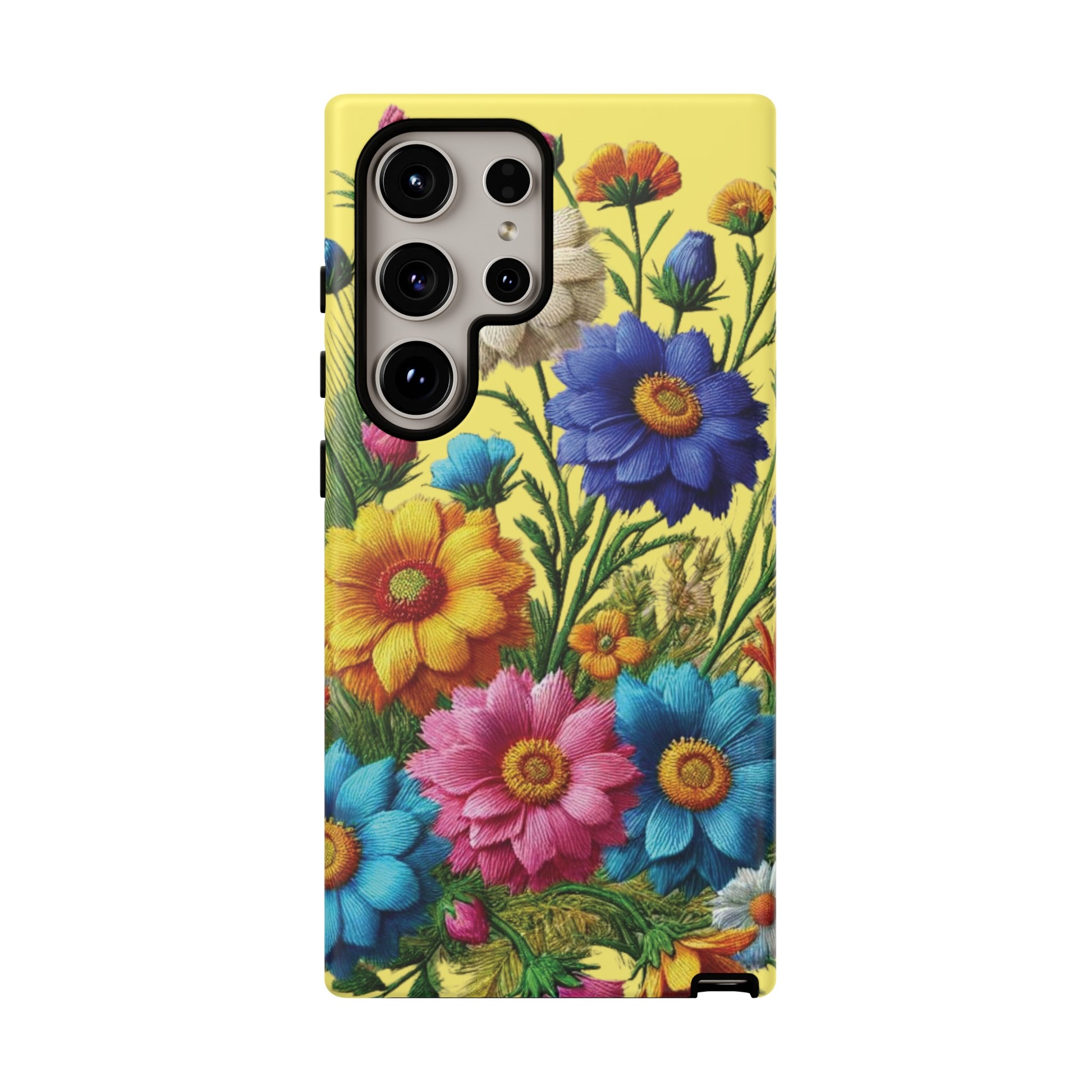 Phone Case Yellow Bright Floral Protective Phone Case Gift for Her Phone 15, Samsung iPhone Samsung  iPhone 15, Samsung iPhone Samsung Accessory Gift for Her