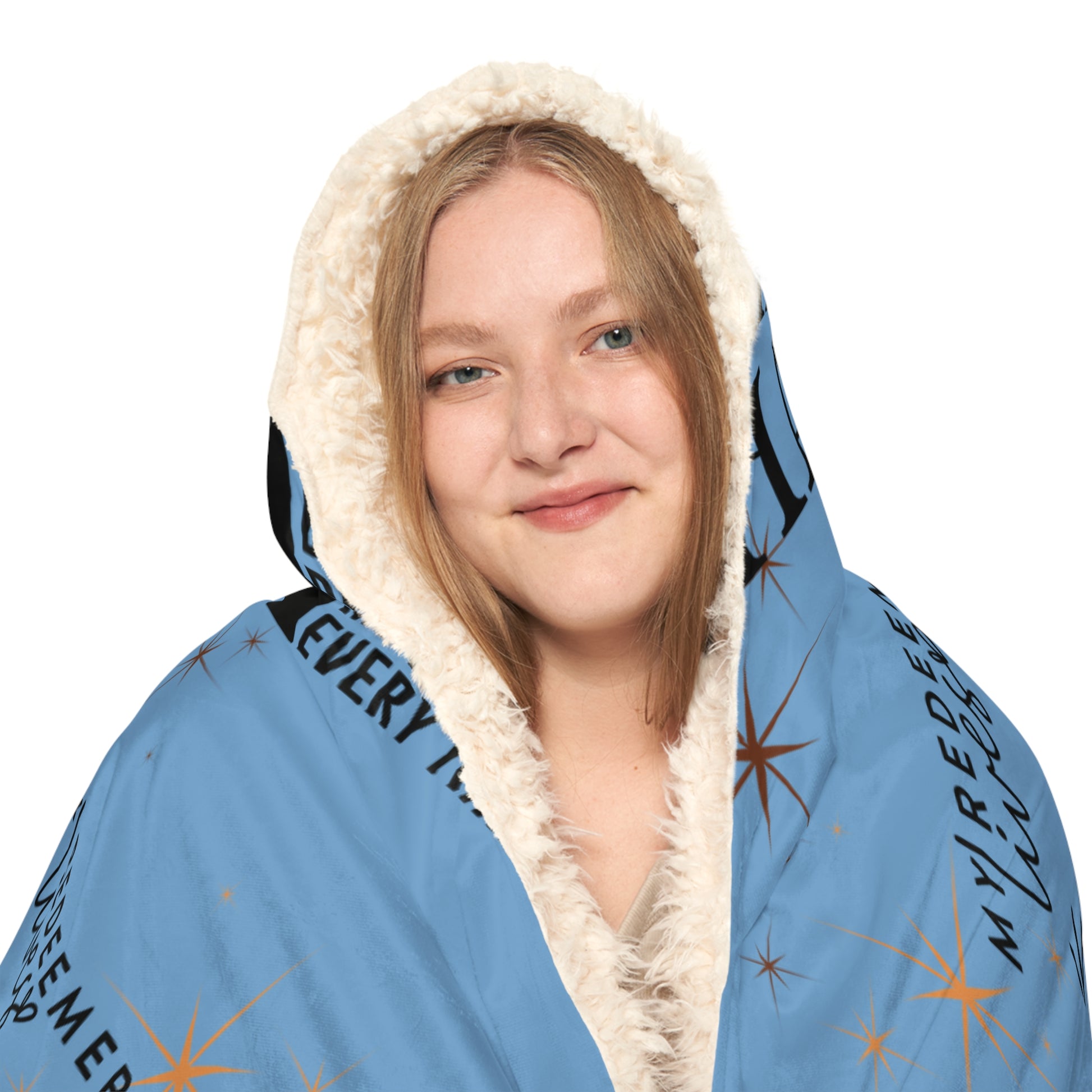 Jesus Quotes Bible Verse Blanket –Hooded Blanket – Ultra-Soft Wearable Throw with Vibrant Floral Art, Cozy Warm Snuggle Gift for Adults & Kids