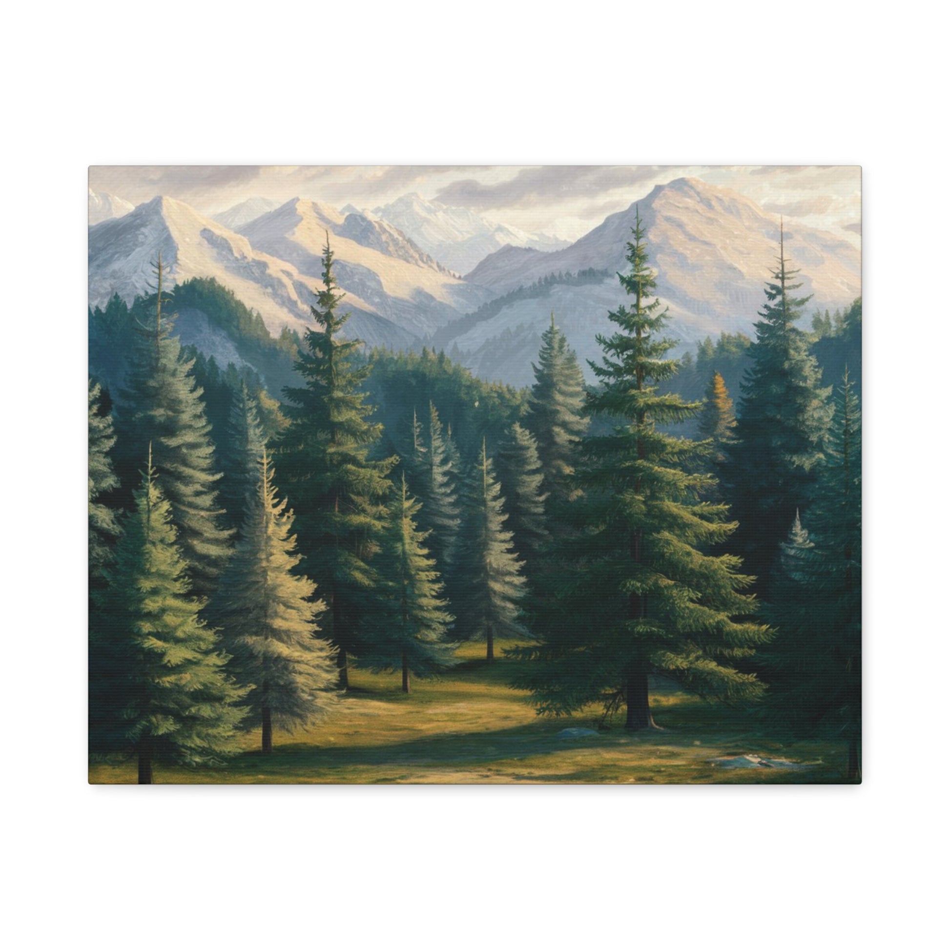 Majestic Mountain Lake Watercolor Landscape Art Print for Home Decor, Nature-Inspired Wall Art, Perfect for Living Room, Office & Gift Ideas Birthday Gift, Housewarming New House Decor.