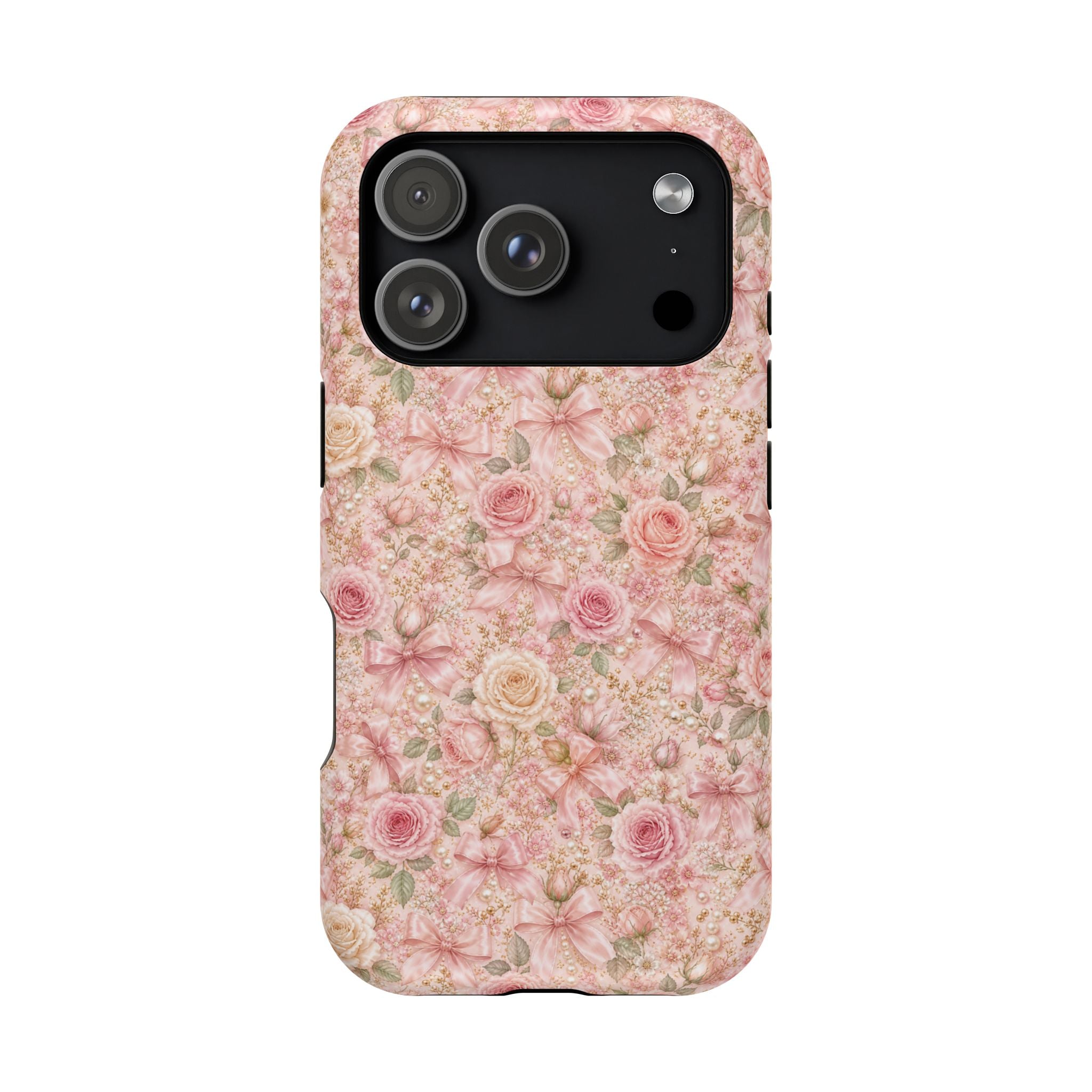 Floral Rose Pattern Magnetic Impact-Resistant Phone Case iPhone and Samsung