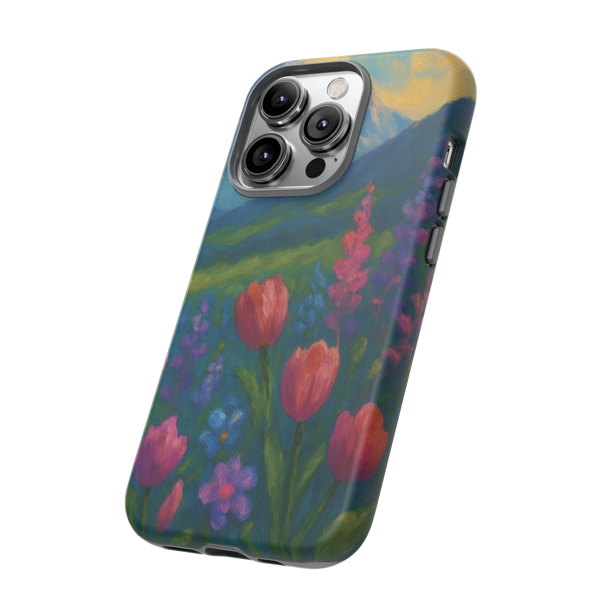 Mountains Wildflowers Phone Case | Vibrant Botanical Floral Design | Nature-Inspired Protective Cover for iPhone & Samsung | Trendy Aesthetic Gift Idea