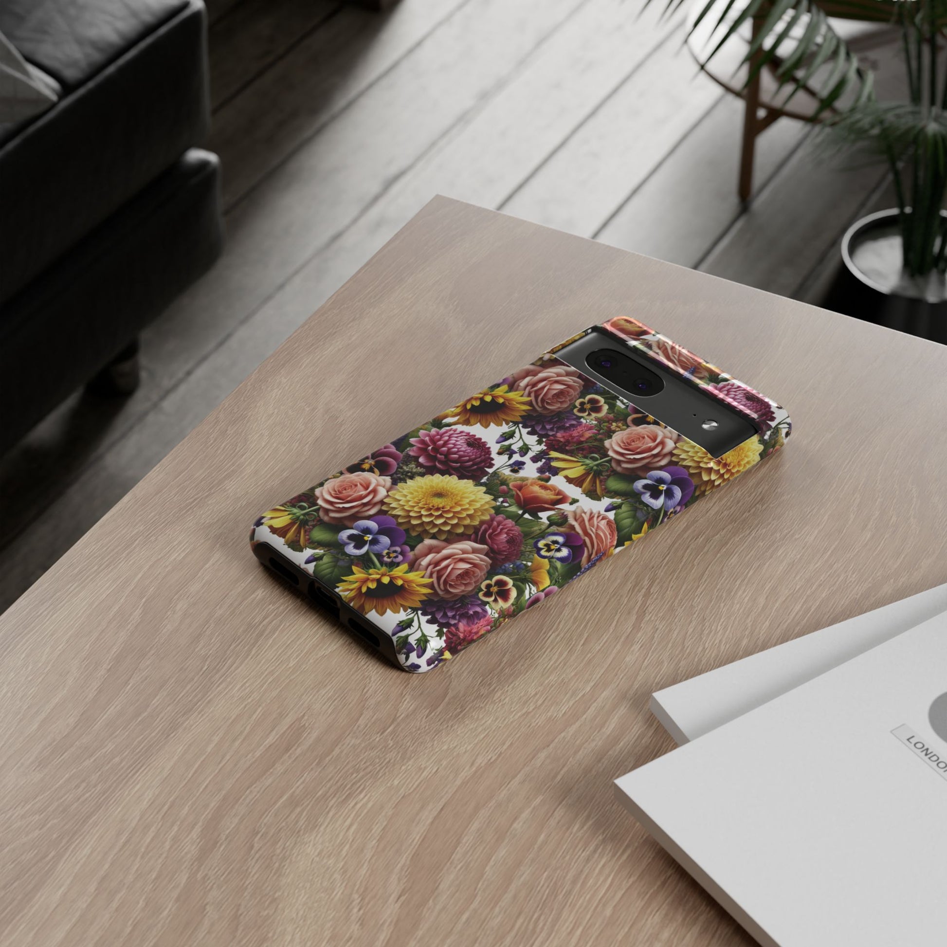 Floral Fall Phone Case for iPhone 16 15 14 13 12  21 23 Samsung, and Pixel | Stylish Protective Cover Gift for Her Perfect for Floral Lover
