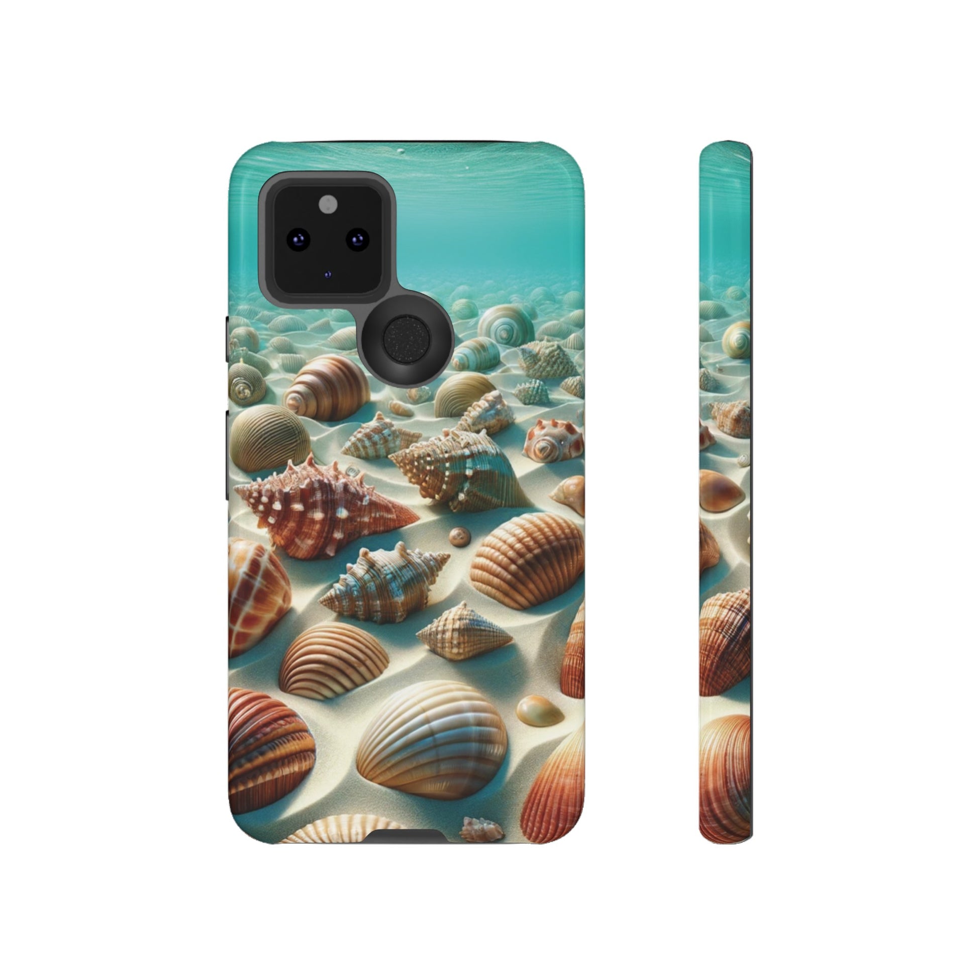 Plush Ocean Bliss Turquoise Seashell Ocean Beach View Protective Phone Case Gift for Her Phone 15, Samsung iPhone Samsung Gift for Her Case iPhone 15, Samsung iPhone Samsung Accessory Gift for Her.