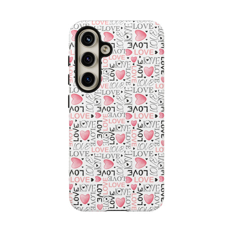 Cute Love Modern Watercolor Abstract Phone Case Compatible with iPhone, Samsung & More - Stylish, Durable Protection with Vibrant Artistic Design Perfect Gift for Her