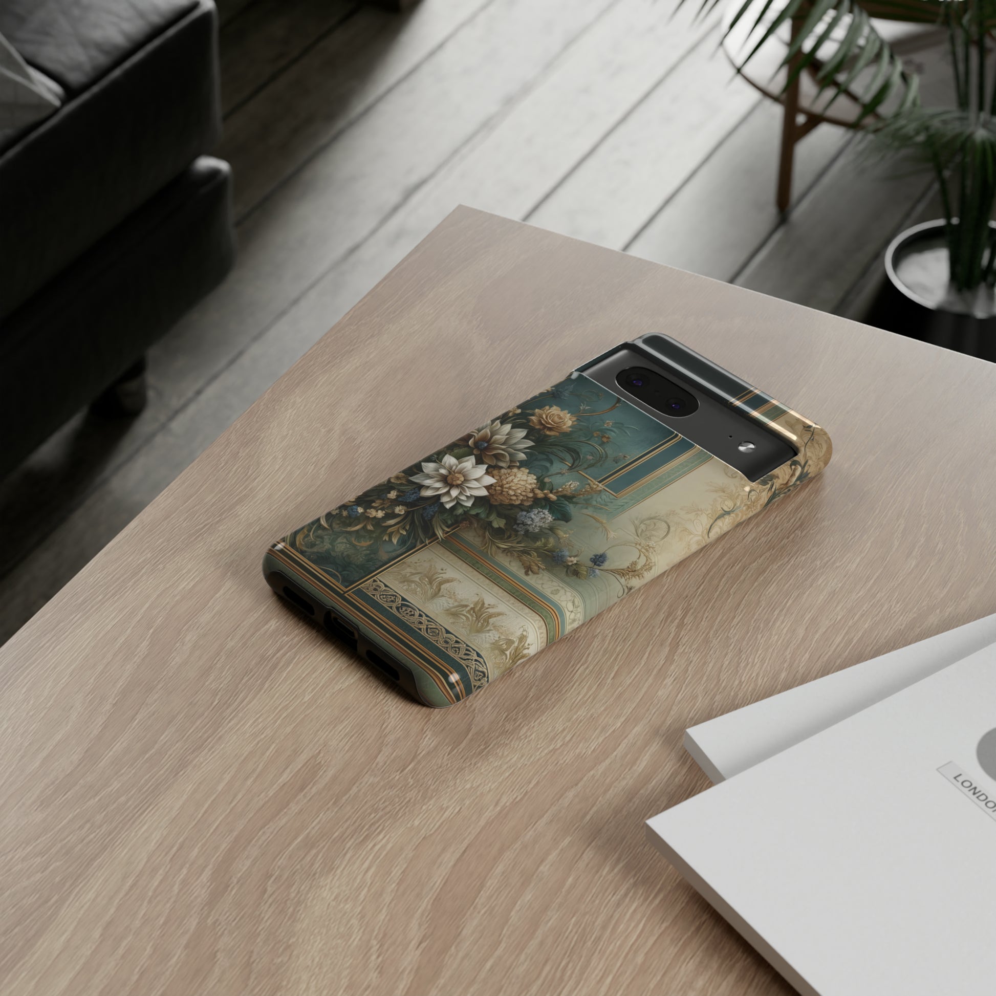 Victorian Floral Boho Luxury Phone Tough Case Floral Elegant Durable Stylish for Modern Devices iPhone 15, Samsung iPhone Samsung Accessory Gift for Her.