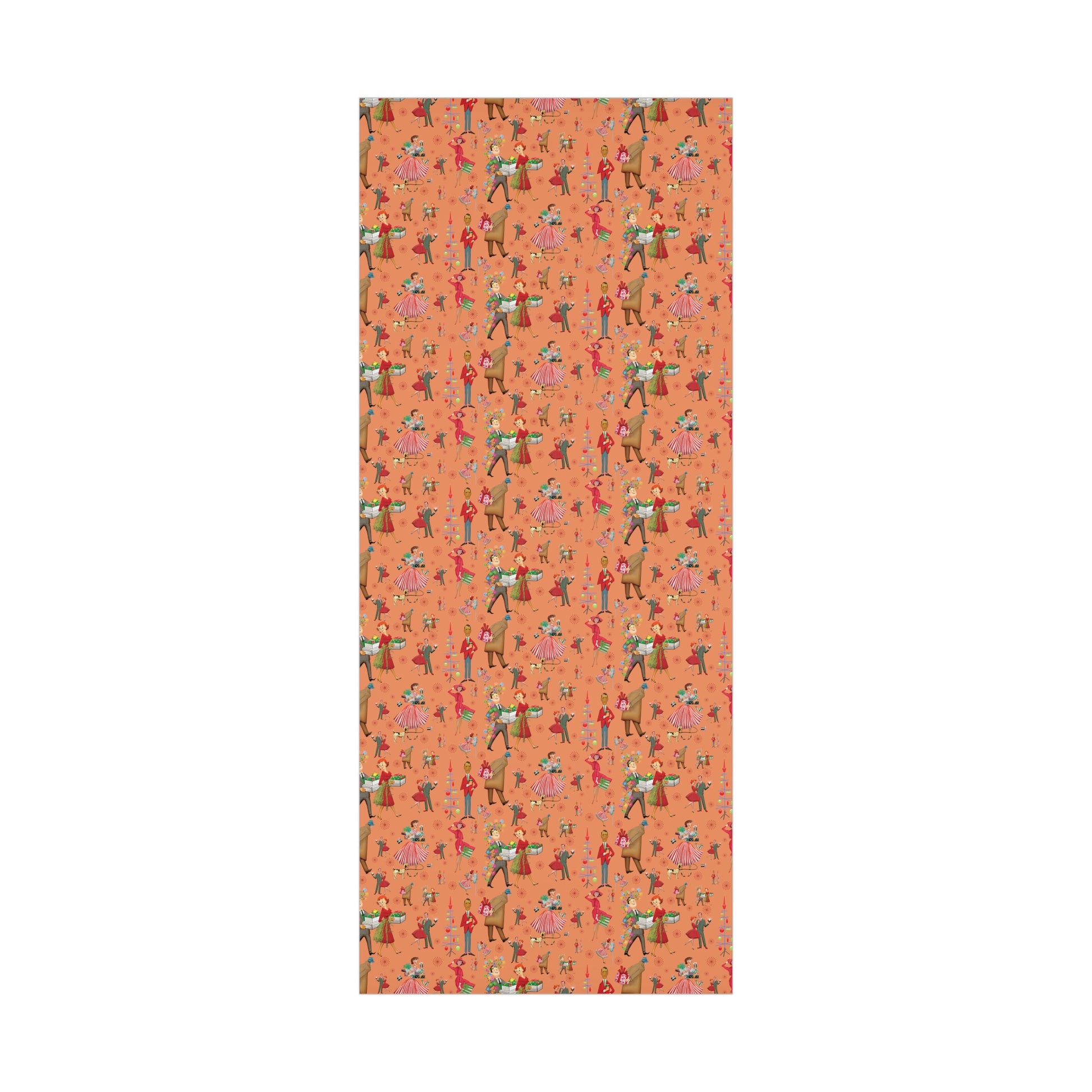 Christmas Vintage 50s Retro Wrapping Paper | Classic Holiday Designs | Nostalgic Gift Wrap | Mid-Century Holiday Patterns | Unique Retro Christmas Decorations | Festive Retro Style Christmas - MRSBYVALLE
