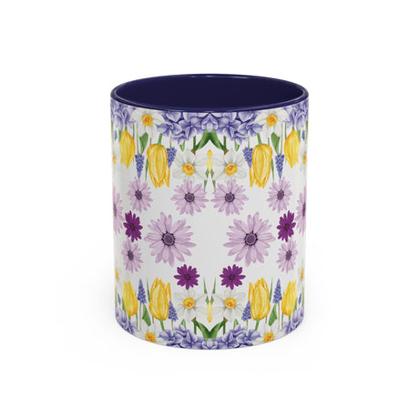 Botanical Floral Mug  Lavender & Yellow Flowers, Ceramic 11oz & 15oz Cup, Ideal Gift for Coffee Lovers, Mother's Day, or Cozy Spring Mornings
