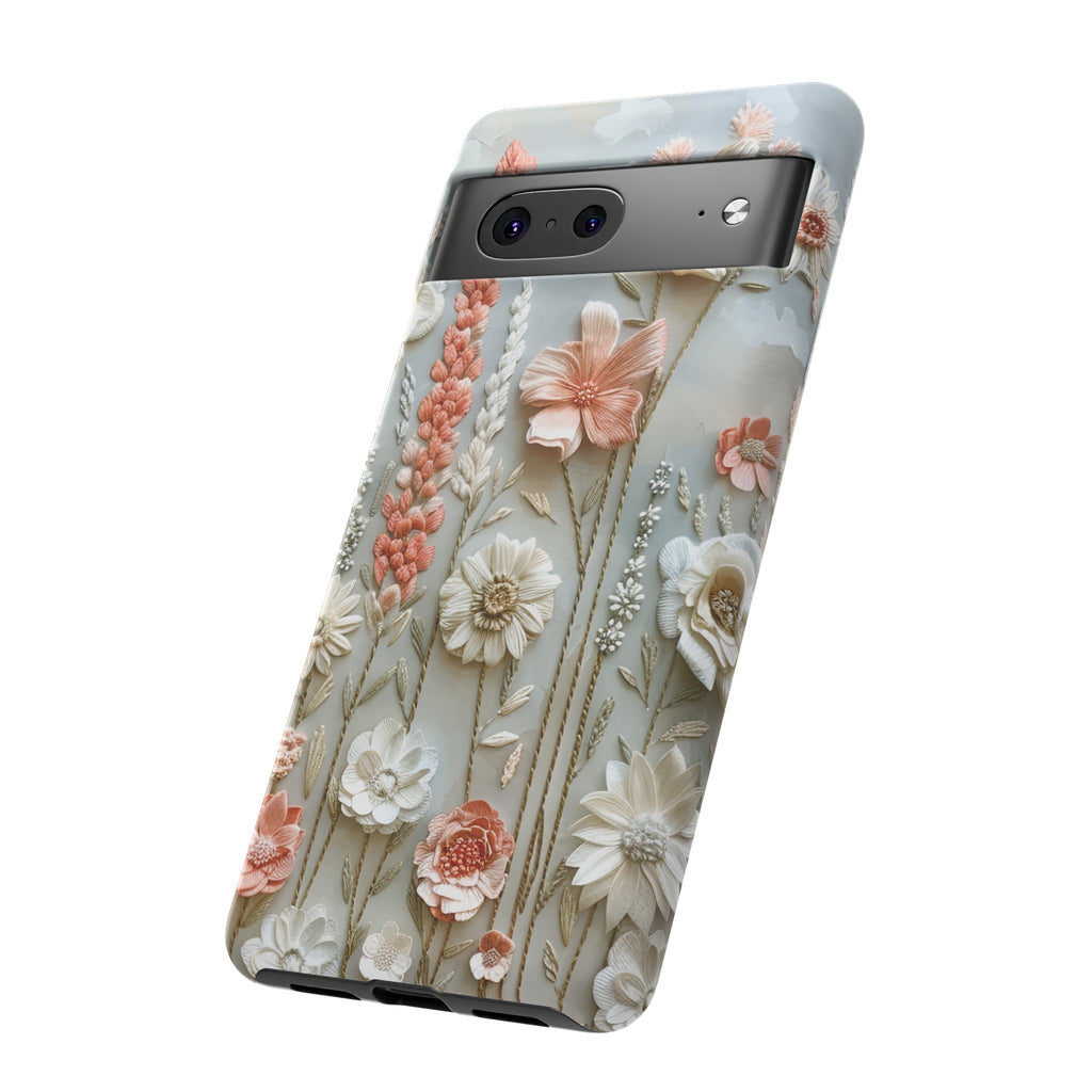 Pastel Wildflowers Protective Phone Case Gift for Her Phone 15, Samsung iPhone Samsung Gift for Her Case iPhone 15, Samsung iPhone Samsung Accessory Gift for Her