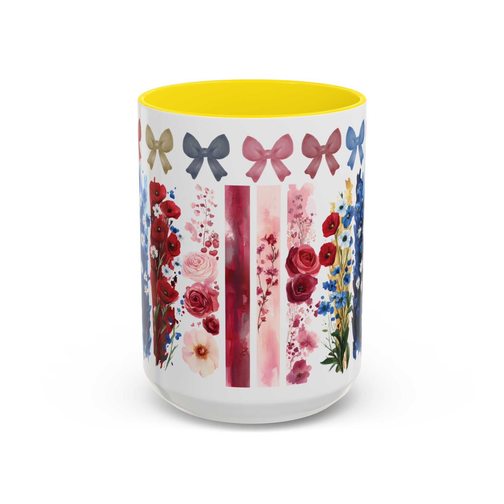 Brushstroke floral With Bows| Christian Mug with Bible Verse | Inspirational Gift for Christians | 11oz and 15oz Ceramic Coffee Mug Cozy Spring Mornings