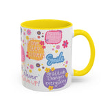 Good Vibes Only Coffee Mug 11 & 15 oz Ceramic Inspirational Cup, Positive Affirmation Gift for Mom, Teacher & Coworker | Morning Motivation Mother's Day, or Cozy Spring Mornings
