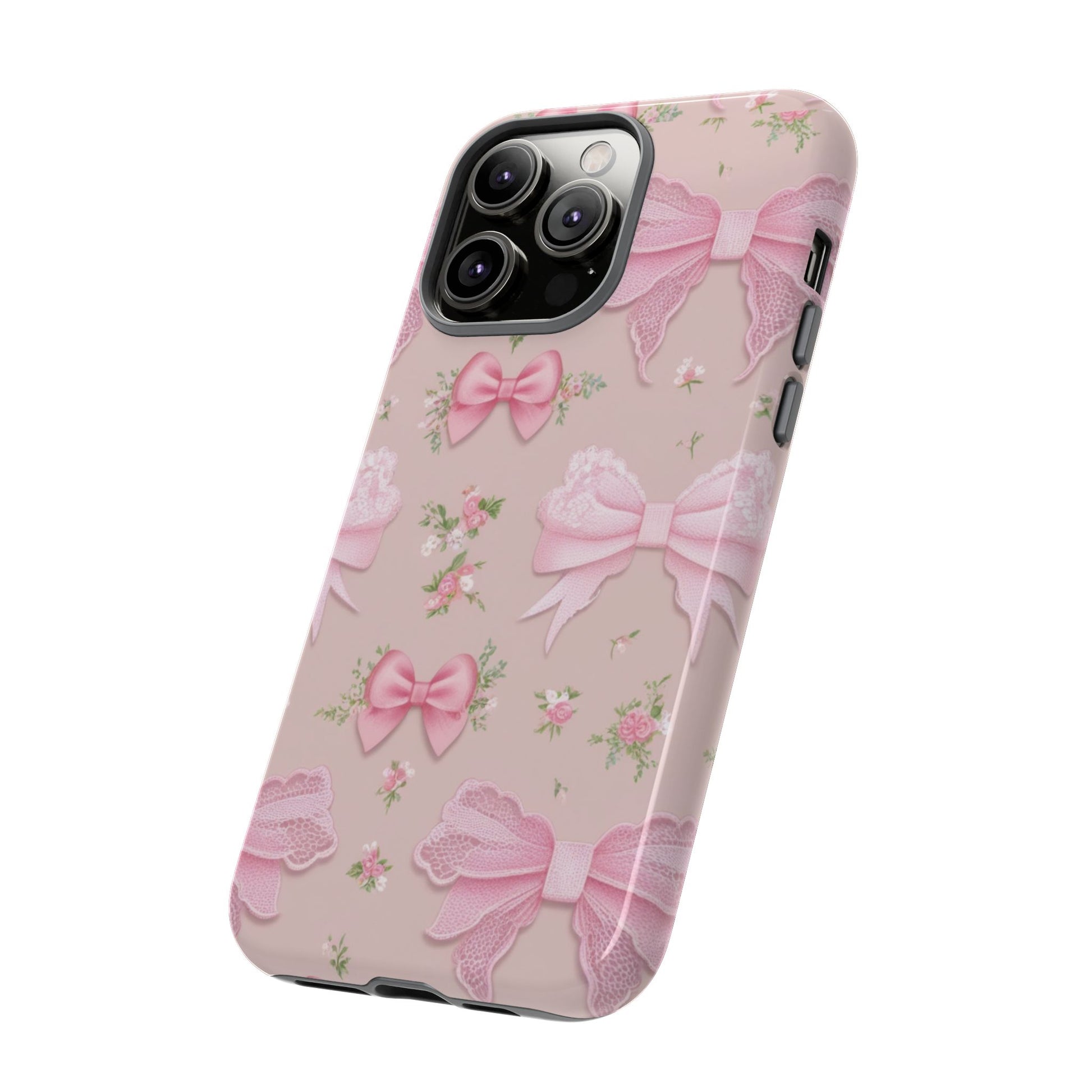 Luxury Pink Bow Phone Case – Cute & Protective Cover for iPhone & Samsung Gift for Her