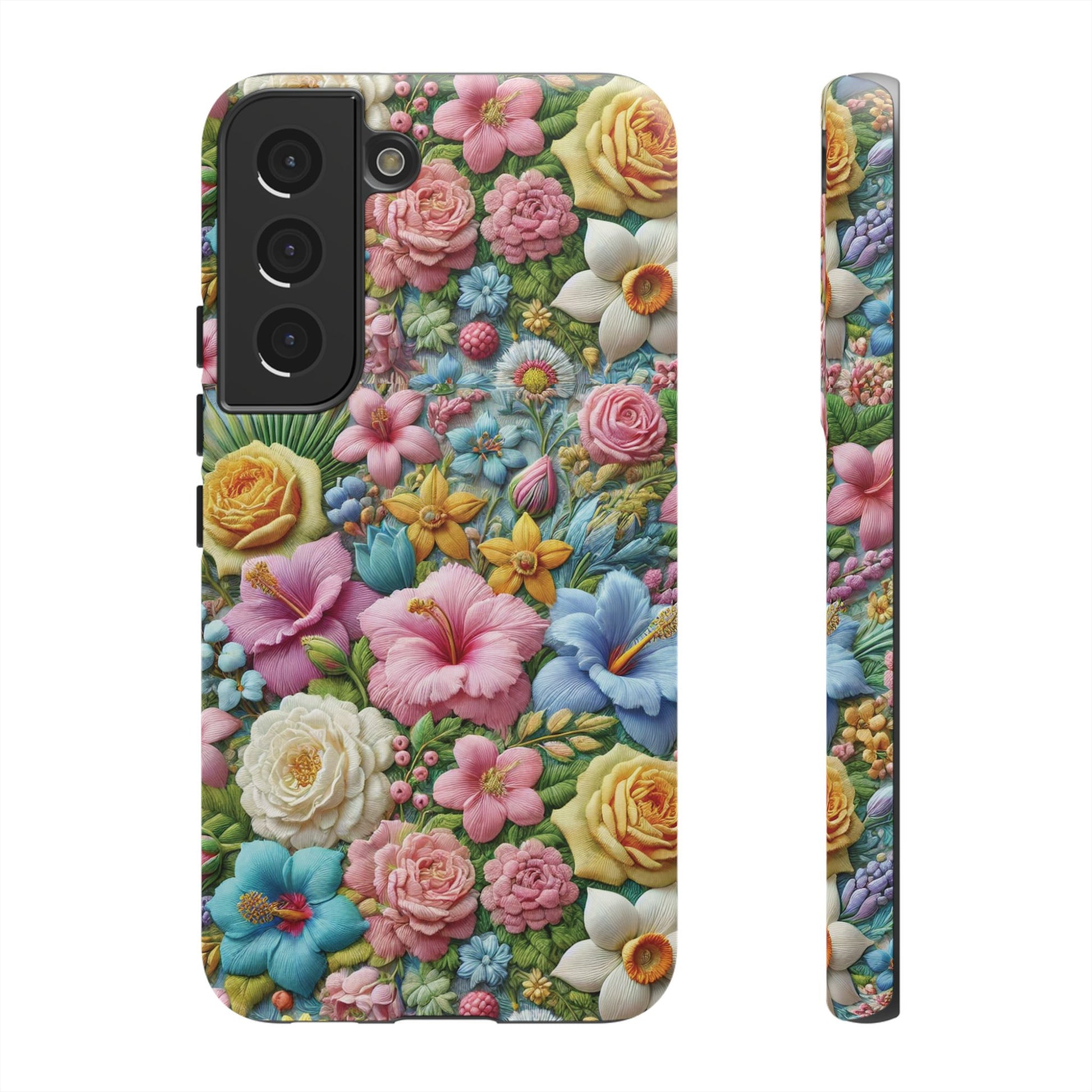 Elegant Pastel Flower Phone Case – Beautiful Floral Design, Durable Protection for Your Device, Stylish and Lightweight, Perfect Gift for Flower Lovers