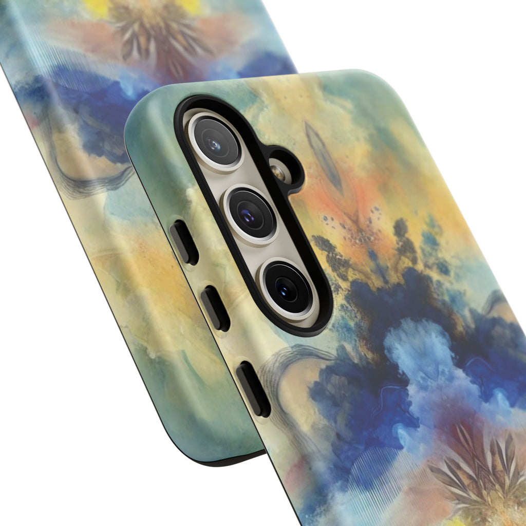 Coque de téléphone abstraite aquarelle moderne compatible avec iPhone, Samsung et plus – Protection élégante et durable avec un design artistique éclatant, cadeau parfait pour elle