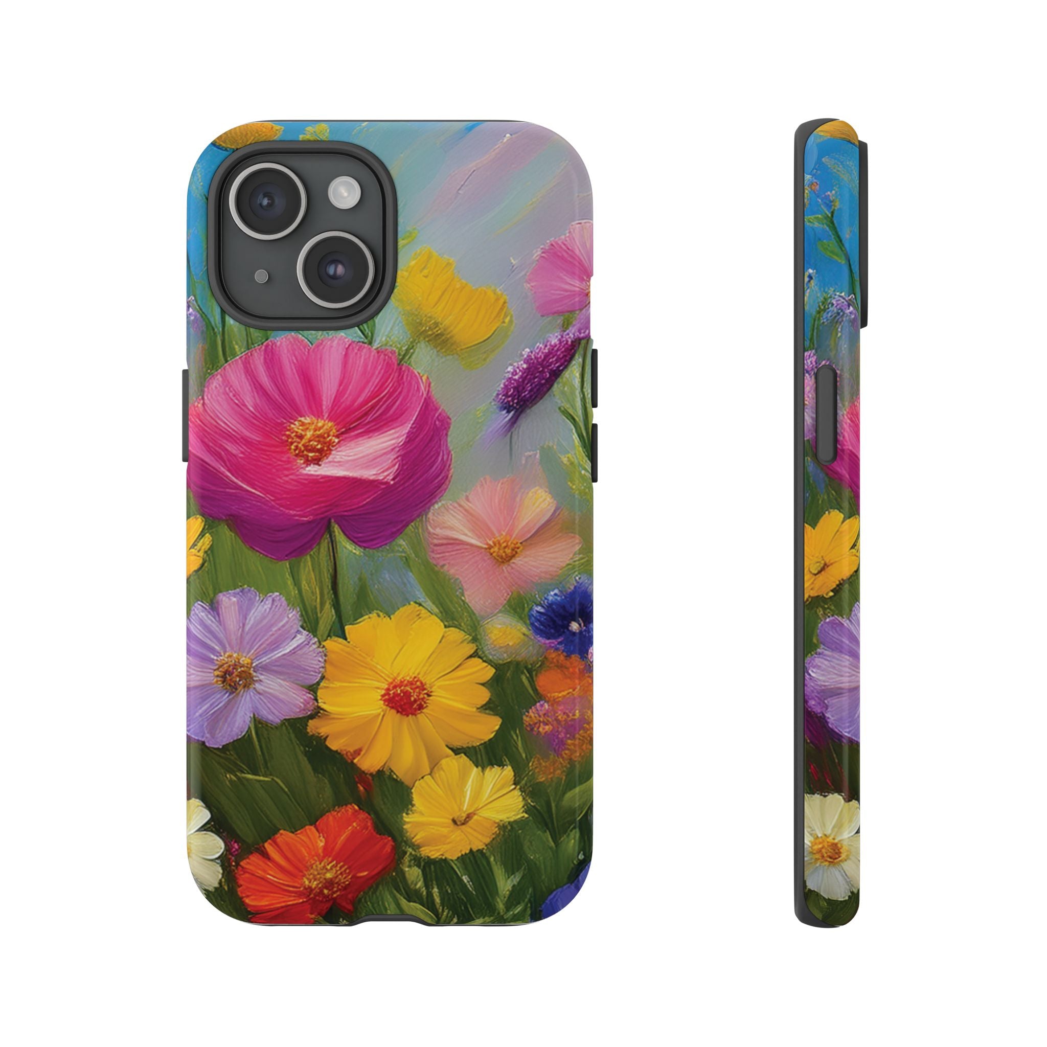 Vibrant Wildflower Painting Phone Case Hand-Painted Floral Art Design | Bright Nature-Inspired Cover | Perfect Gift for Flower Lovers iPhone & Galaxy