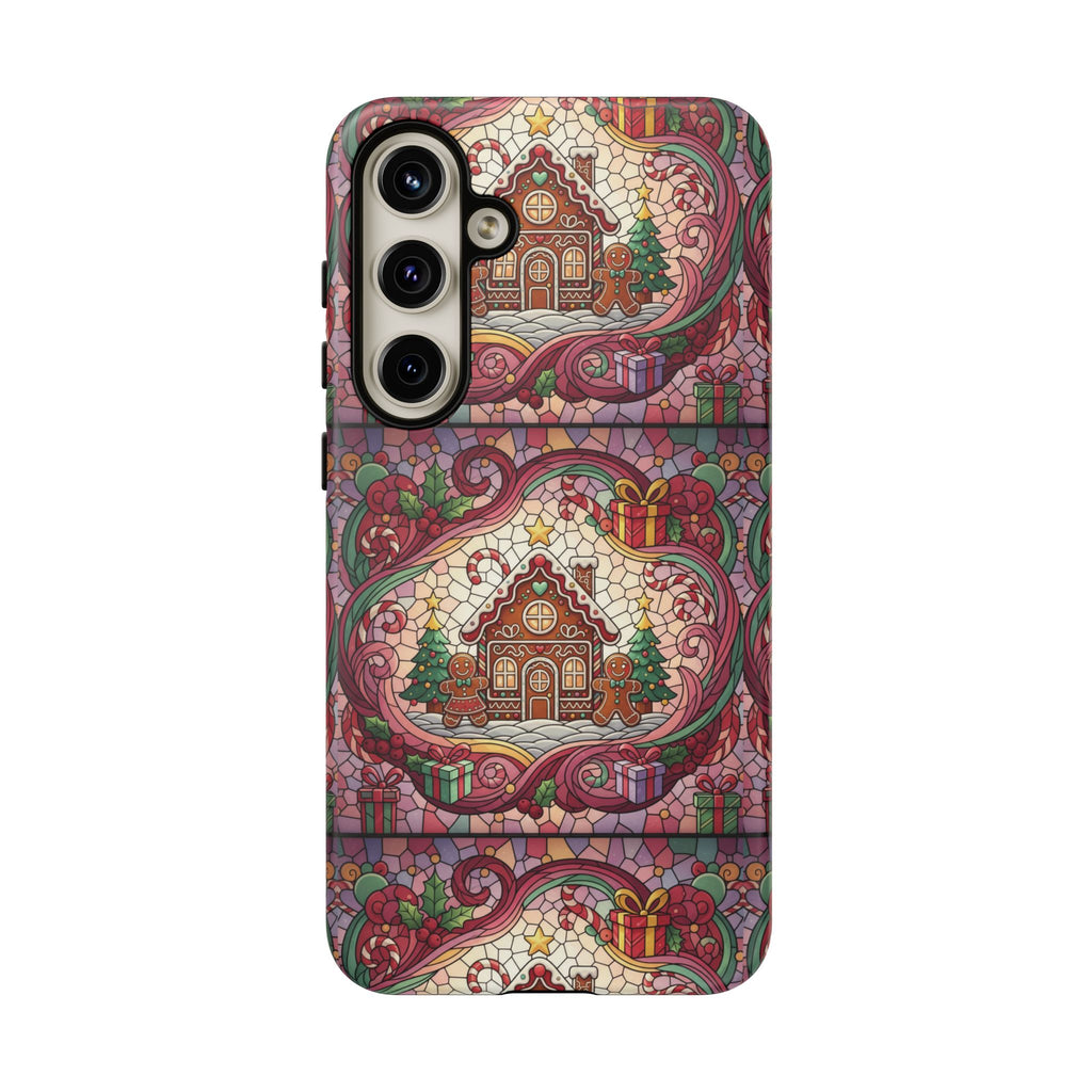 iPhone Case 17, 16  Gingerbread Stained Glass Tough Case Samsung perfect phone case