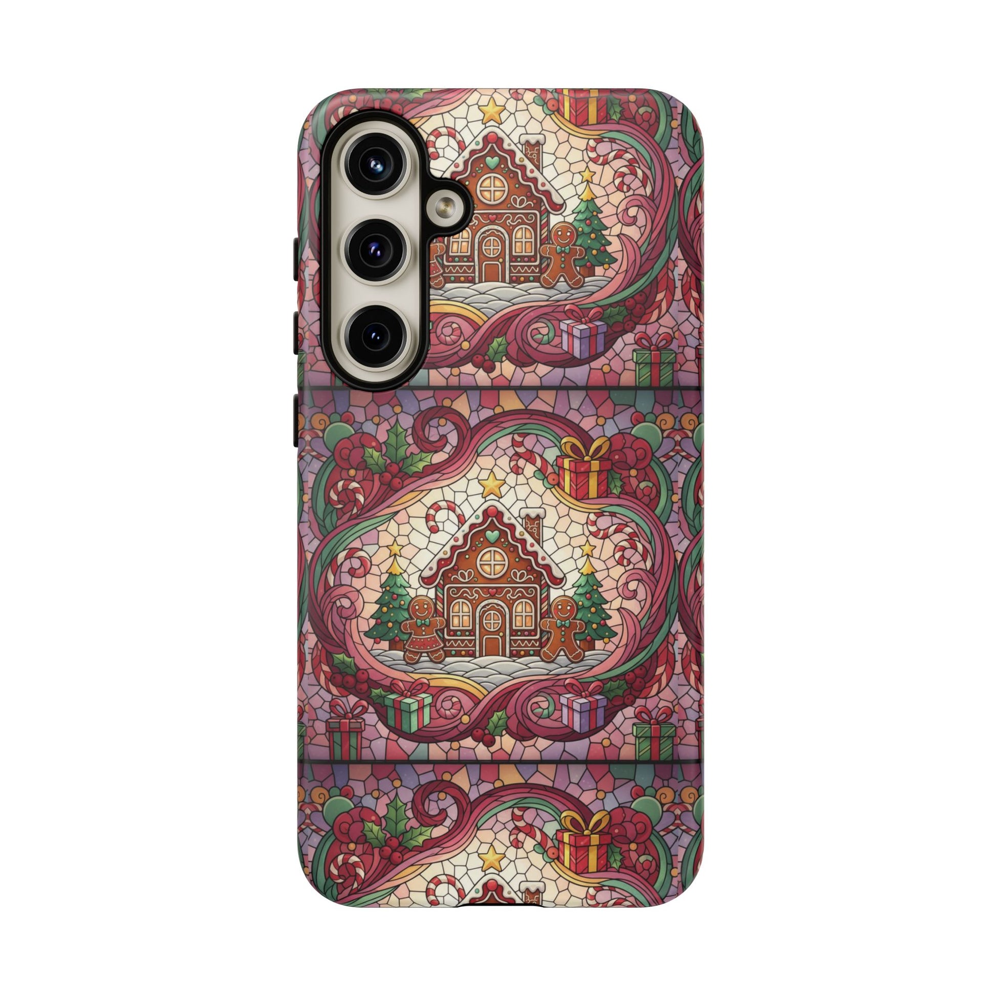 iPhone Case 17, 16  Gingerbread Stained Glass Tough Case Samsung perfect phone case