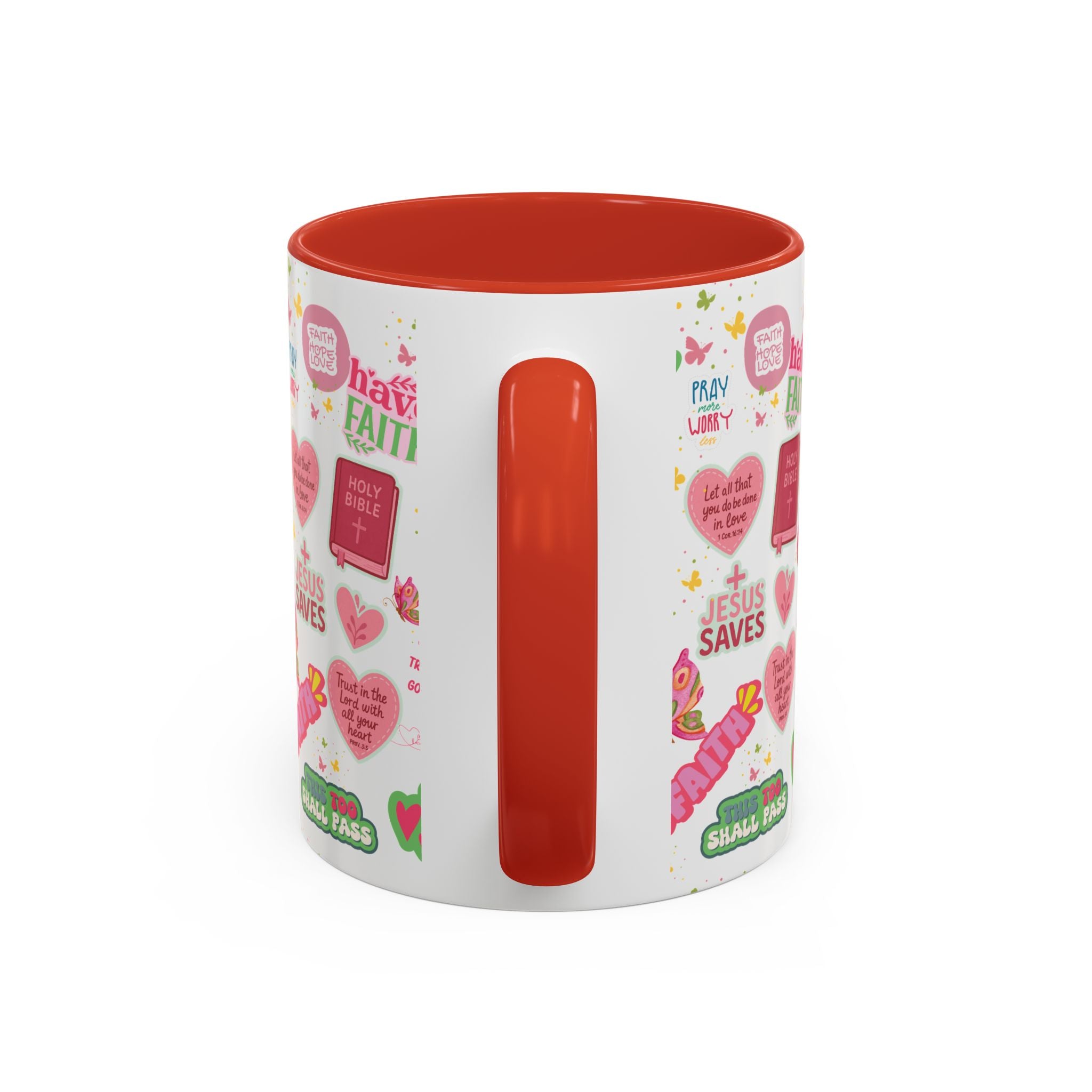 Commencez votre journée avec la foi | Mug chrétien avec verset biblique | Cadeau inspirant pour chrétiens | Mug à café en céramique 325 ml et 443 ml Matins de printemps douillets