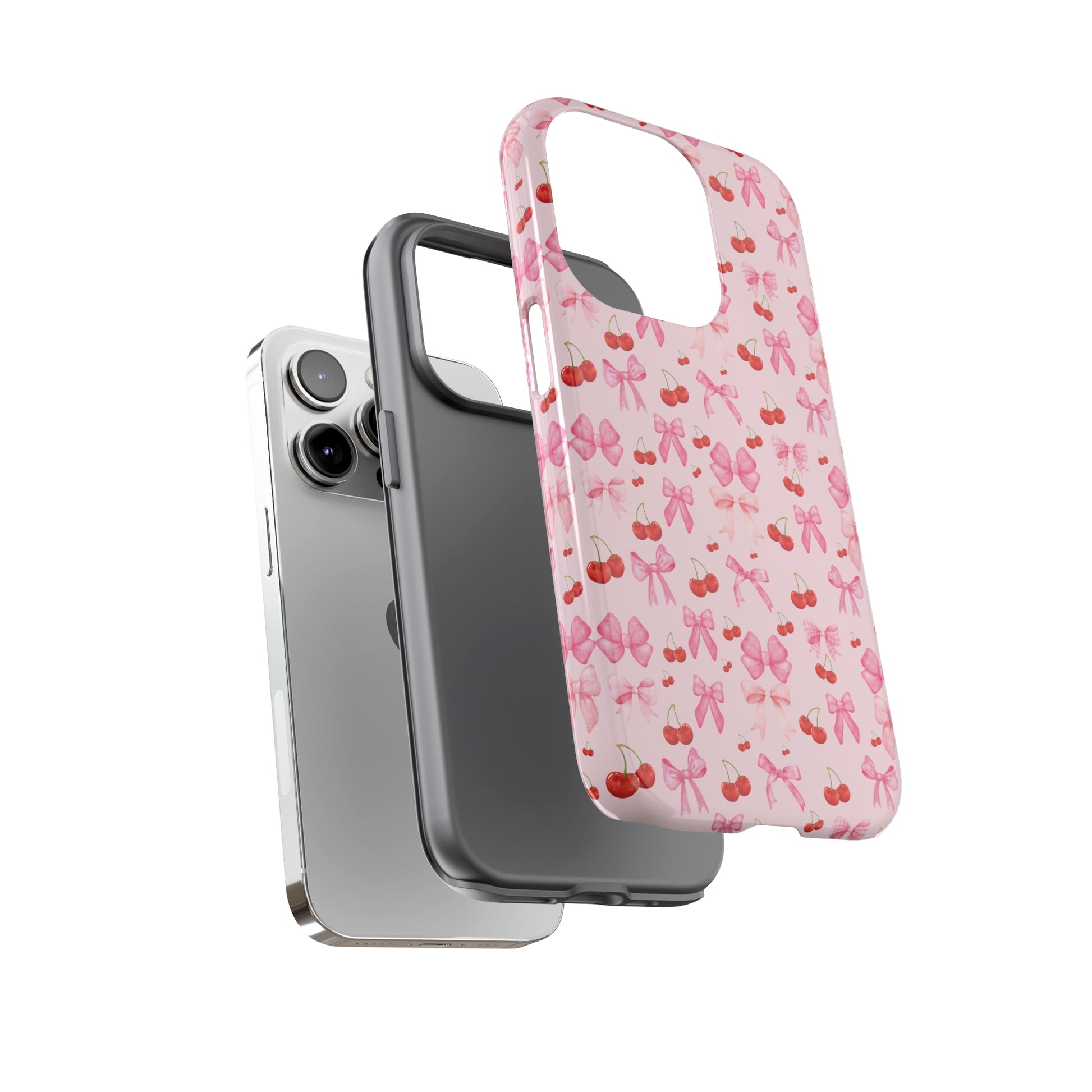 Coquette phone case Cherry Coquette Ribbon Bow iPhone Case Fruity, Girly Gift for Her Phone 15, Samsung iPhone Samsung Gift for Her Case iPhone 15, Samsung iPhone Samsung Accessory Gift for Her.